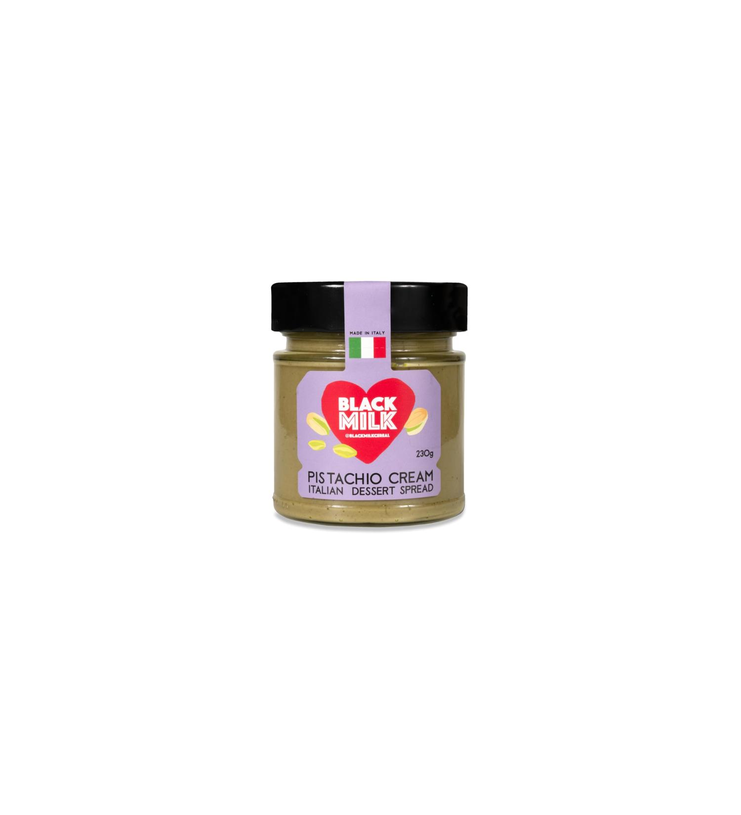 Black Milk Pistachio Cream Spread 230g - Made In Italy - Bake or Spread - Gluten Free - Single Jar 1 - Buy Online on GoSupps.com