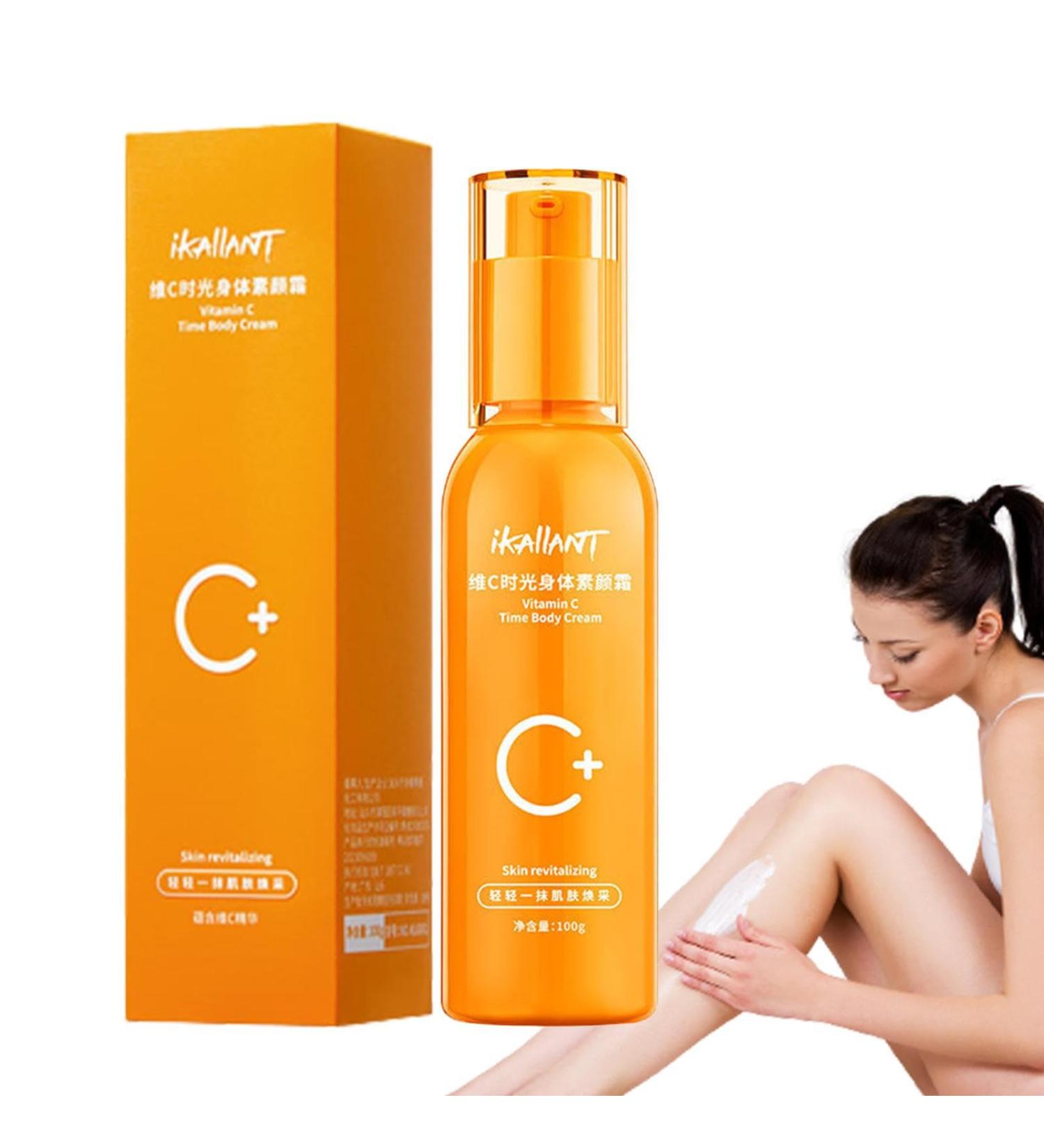  JPSDOWS Vitamin C Body Cream Body Refreshing 100ml Vitamin C Brightening Moisturizing Cream - Brightening Body Moisturizer for Women Men Improve Skin - Buy Online on GoSupps.com