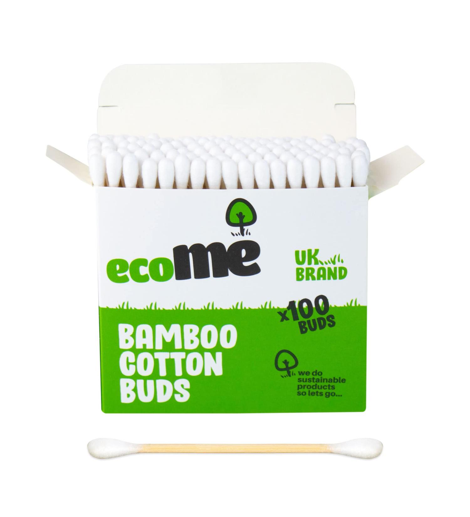 Bamboo Cotton Buds - 100 Count | Eco-Friendly Ear Qtips | Cotton Swabs - Buy Online on GoSupps.com