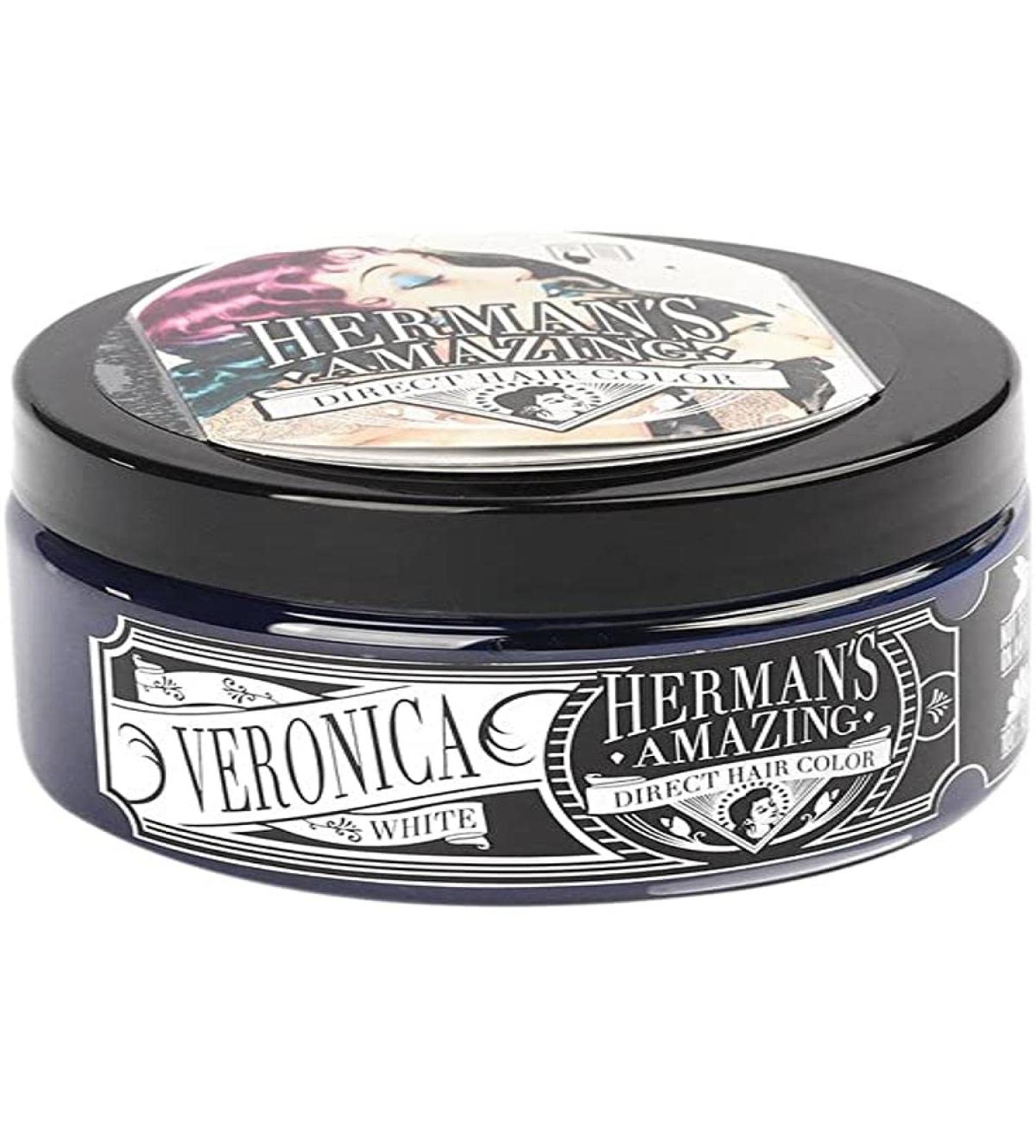 Herman's Amazing Direct Hair Color - White Hair Color - Semi Permanent Hair Color - Hair color White - Dye White Hair - Veronica White 115 ml