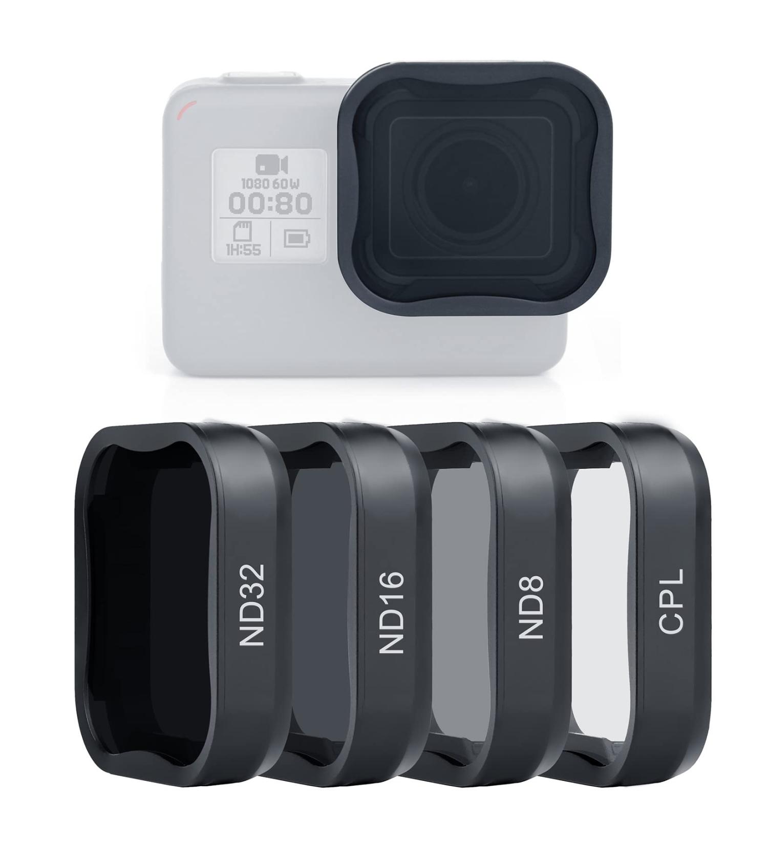 Soonsun 4-Pack Lens Filter CPL ND8 ND16 ND32 for GoPro Hero 5 6 7 Black - ND & CPL Filter Kit for GoPro Hero 5 6 7 Black Camera - Buy Online on GoSupps.com