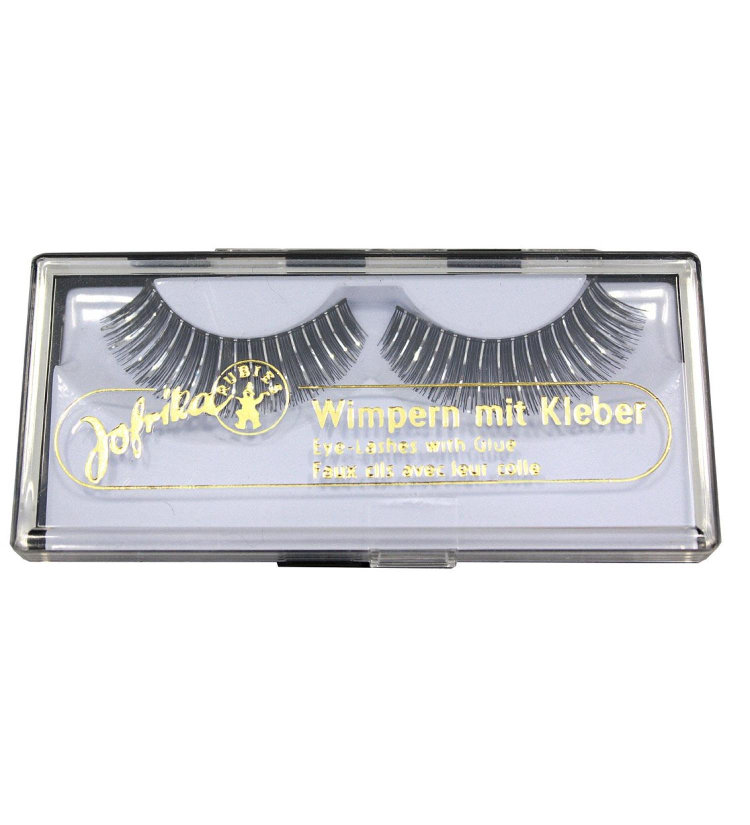 Artificial eyelashes black/silver
