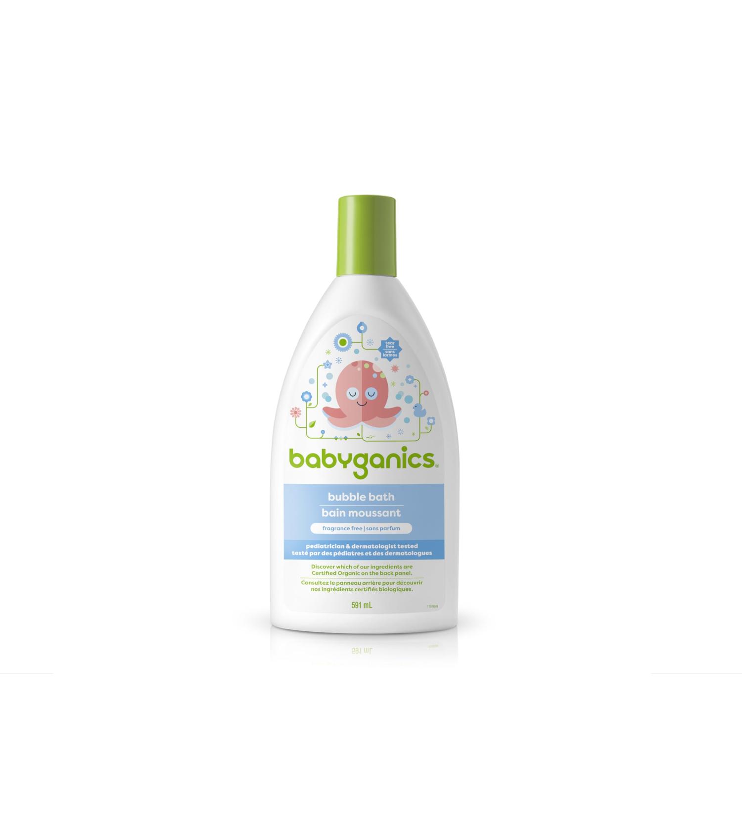 Babyganics Bubble Bath Fragrance Free Baby Bubble Bath Formula Made with Plant-Derived & Non-Allergenic Ingredients Use as Both Baby Shampoo & Body Wash Tear Free 591 ml Bottle Packaging May Vary - Buy Online on GoSupps.com