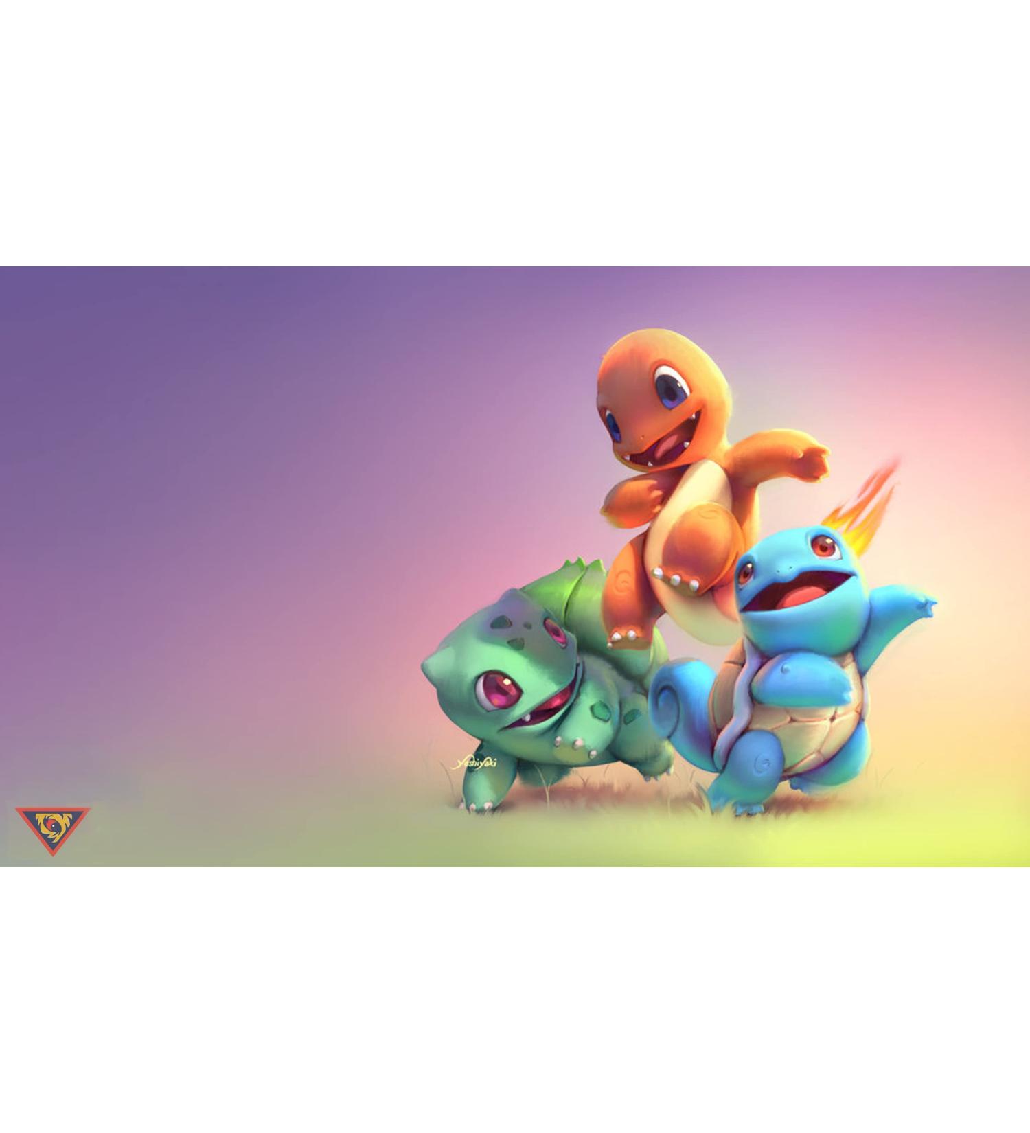 Kanto Starters Board Game Playmat - Trading Card Game Mouse Pad Mat - Buy Online on GoSupps.com