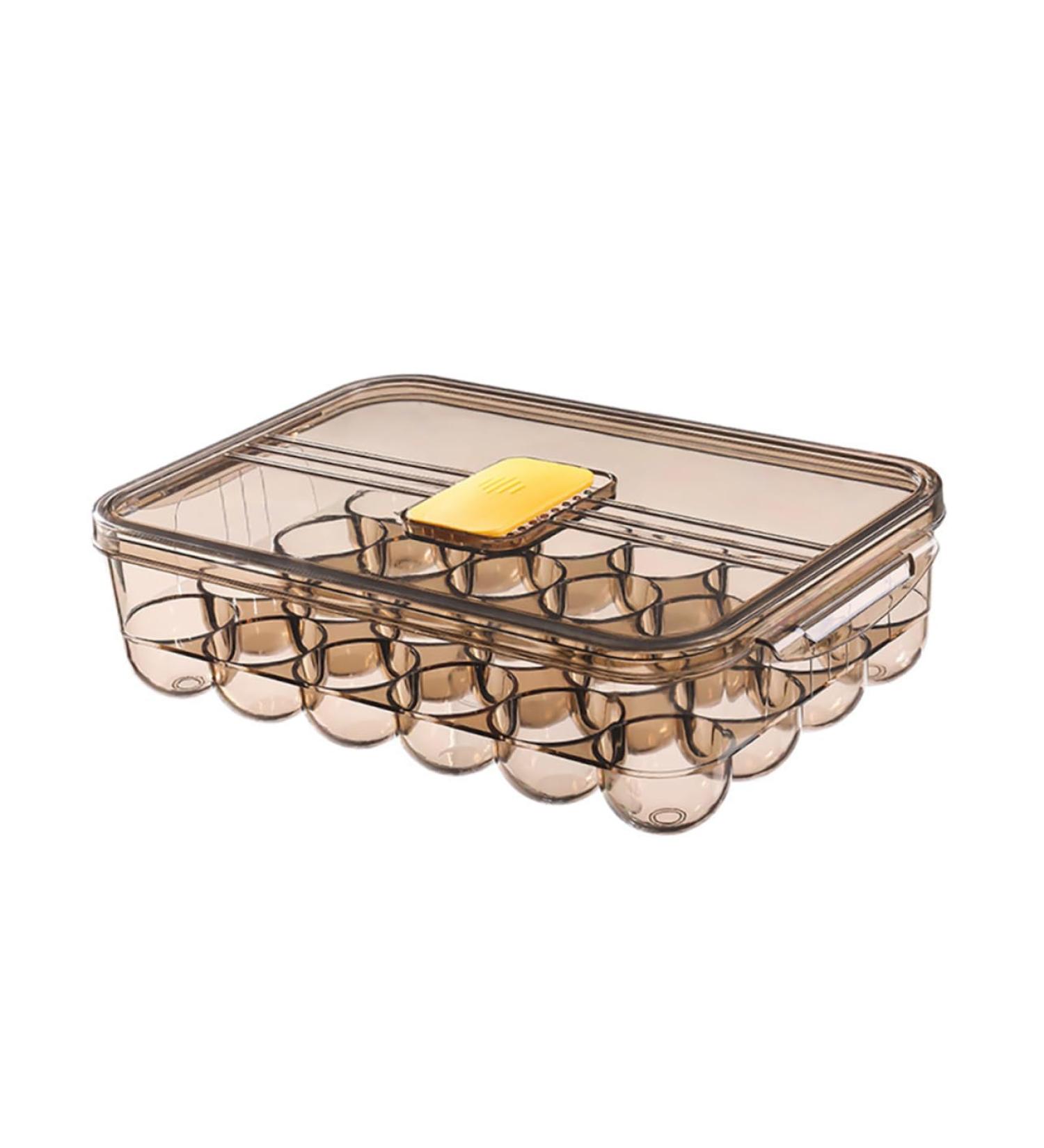 Healeved Box Egg Carton Refrigerator Eggs Fridge Egg Dispenser Fridge Egg Holder Egg Holders re-usable - Buy Online on GoSupps.com