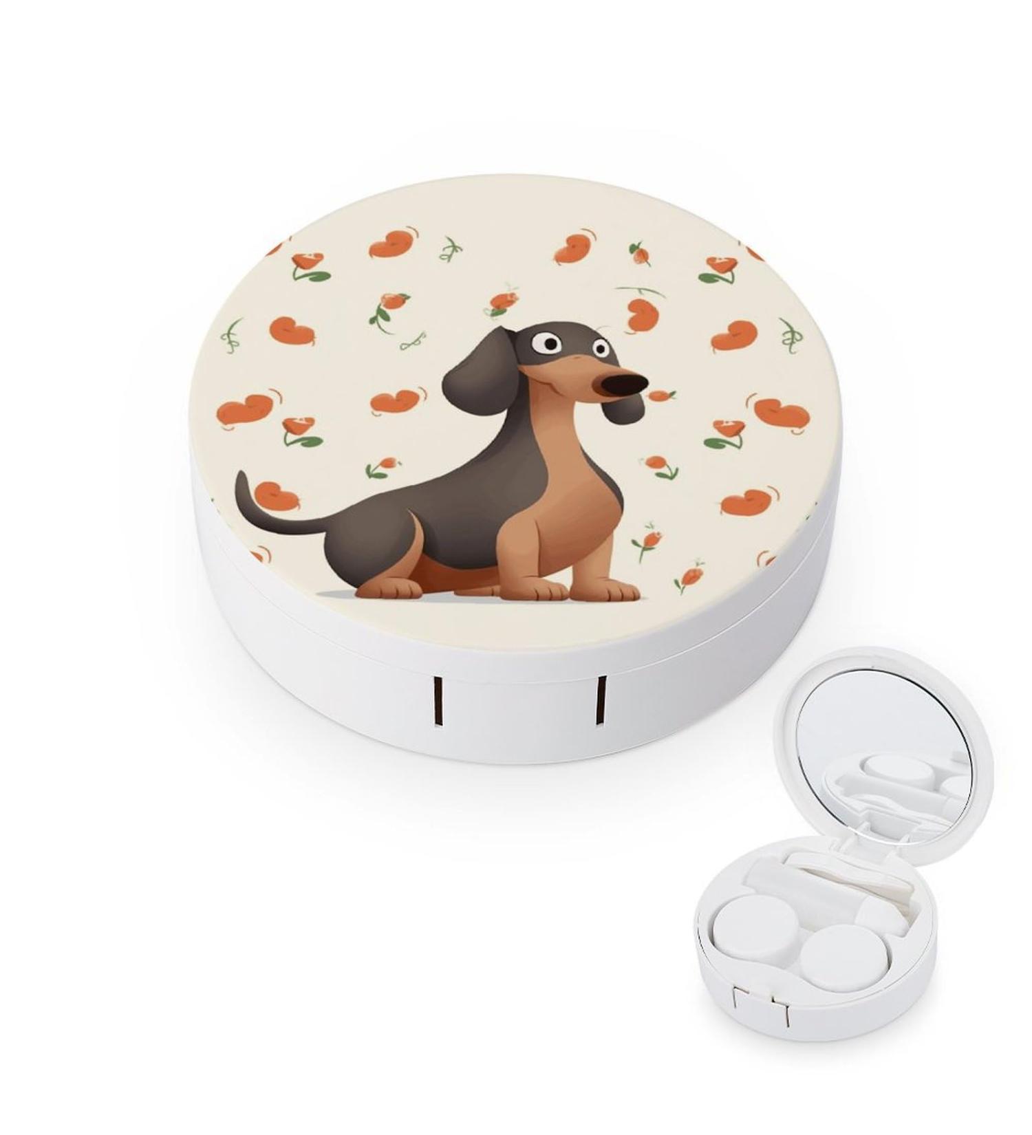 I Love My Dog Dachshunds Contact Lens Case - Stylish & Practical Lens Care Box for Travel - Buy Online on GoSupps.com