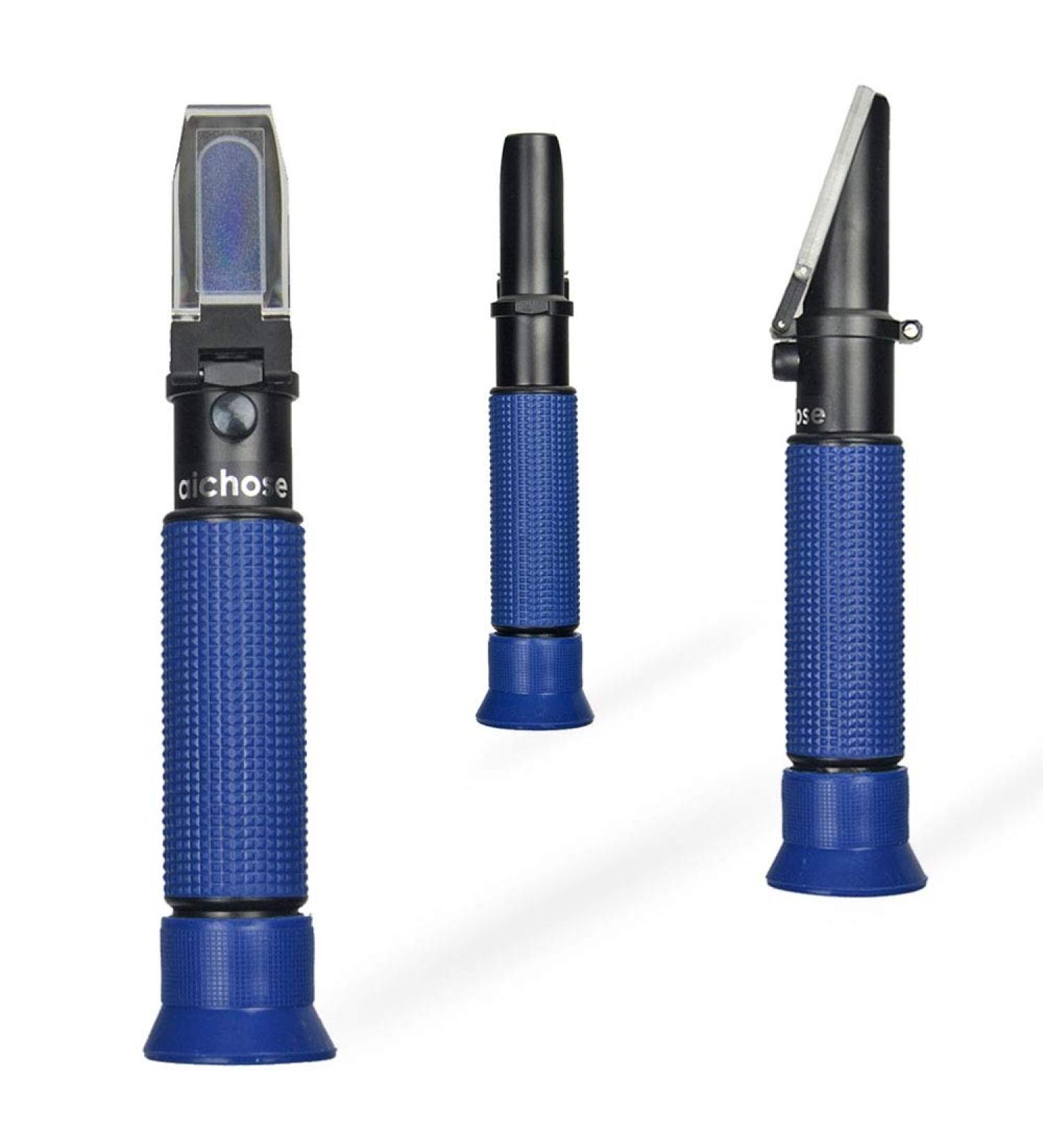 Aichose Salinity Refractometer for Seawater & Marine Fishkeeping Aquarium | Saltwater Pool | ATC Function | Dual Scale 0-100 Salinity & Specific Gravity - Buy Online on GoSupps.com