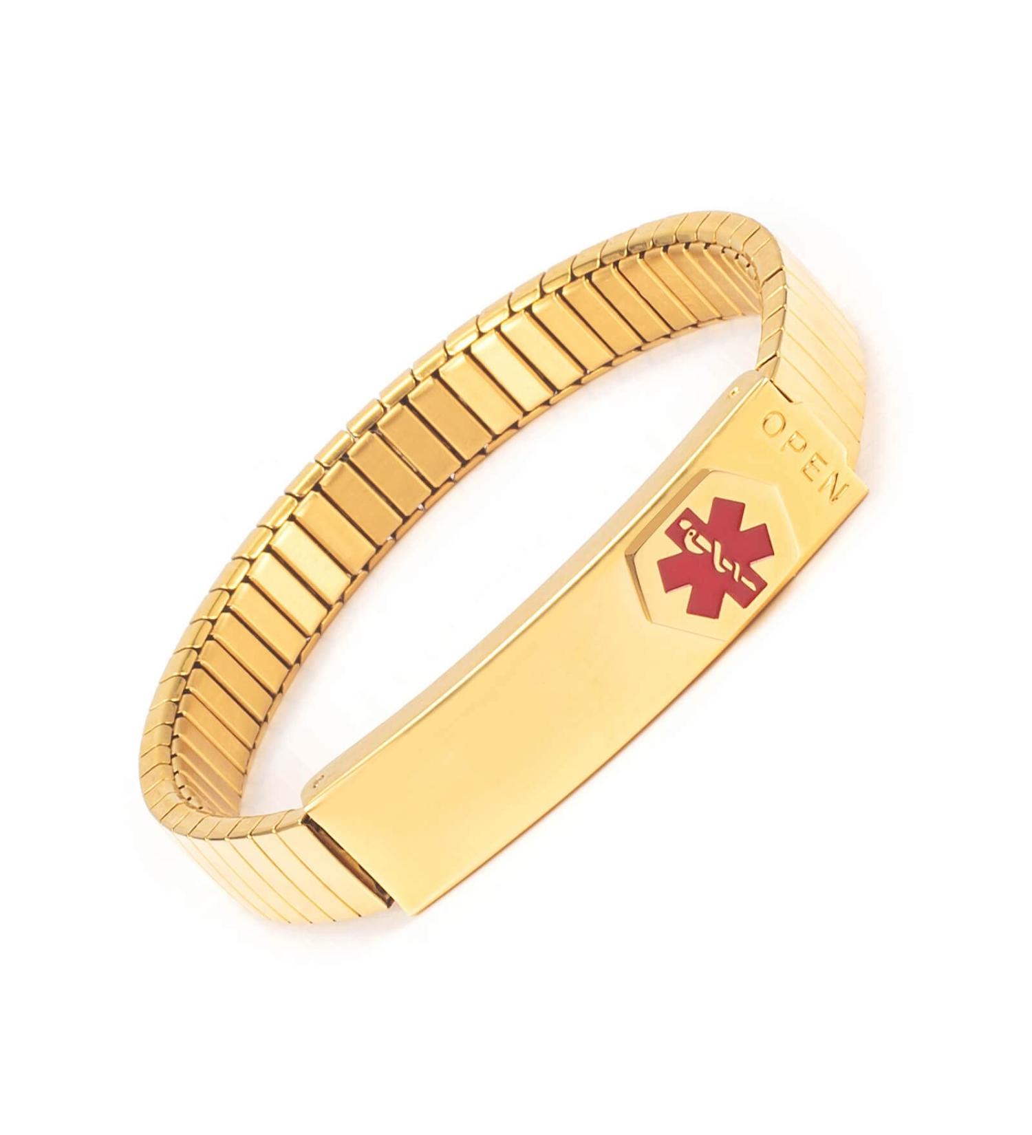 Buy MagVIVACE Women's Medical Alert ID Bracelet - Personalized Stainless Steel Emergency Bracelet for Diabetes Allergy Epilepsy & Autism - Adjustable & Stylish - Buy Online on GoSupps.com