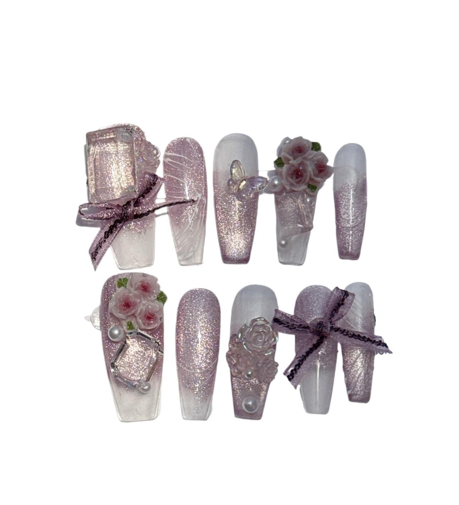 Handmade Wearable Nail Art Removable Nail Patches Fake Nails(XS) - Buy Online on GoSupps.com
