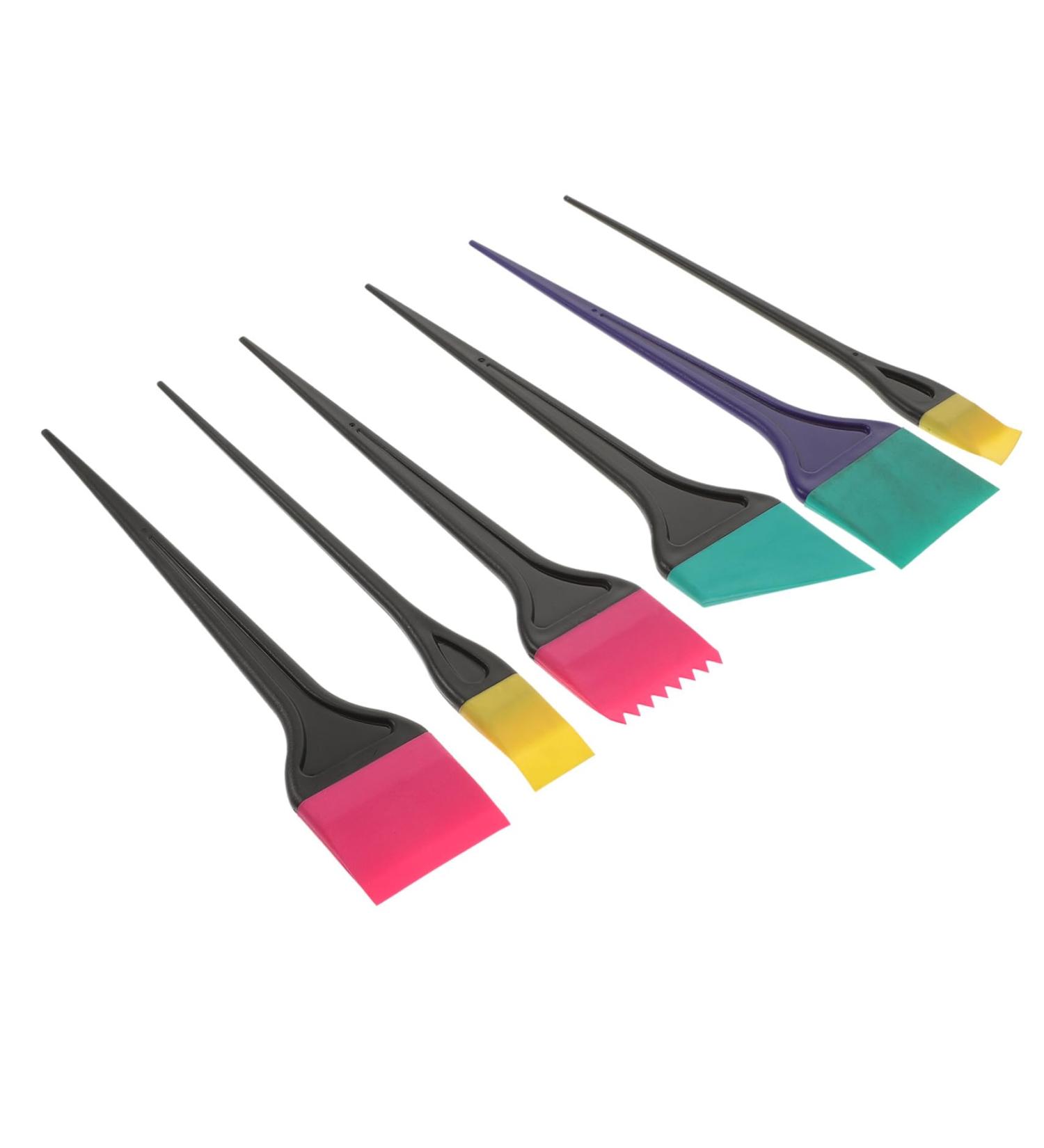 Hemobllo 6pi ces Pinceaux De Teinture Cheveux Silicone Kit Professionnel Brosses Applicatrices Coloration Salon Et Domicile Manches Confortables Pour Coloration Uniforme - Buy Online on GoSupps.com