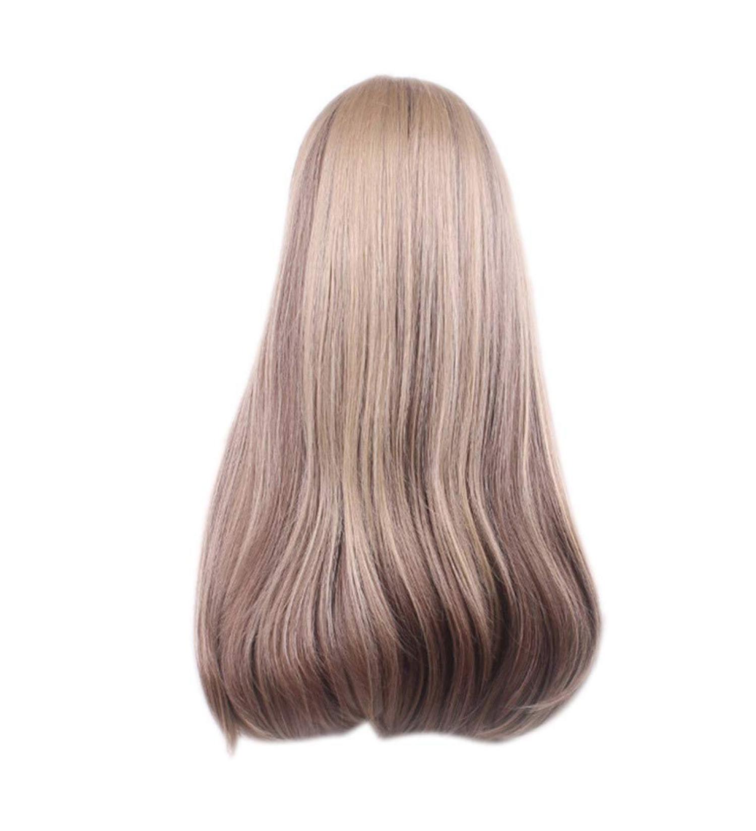 TIREOW Fashion Straight Gold Synthetic Wig - Long Full Party Hair Wig | Natural Look - Buy Online on GoSupps.com