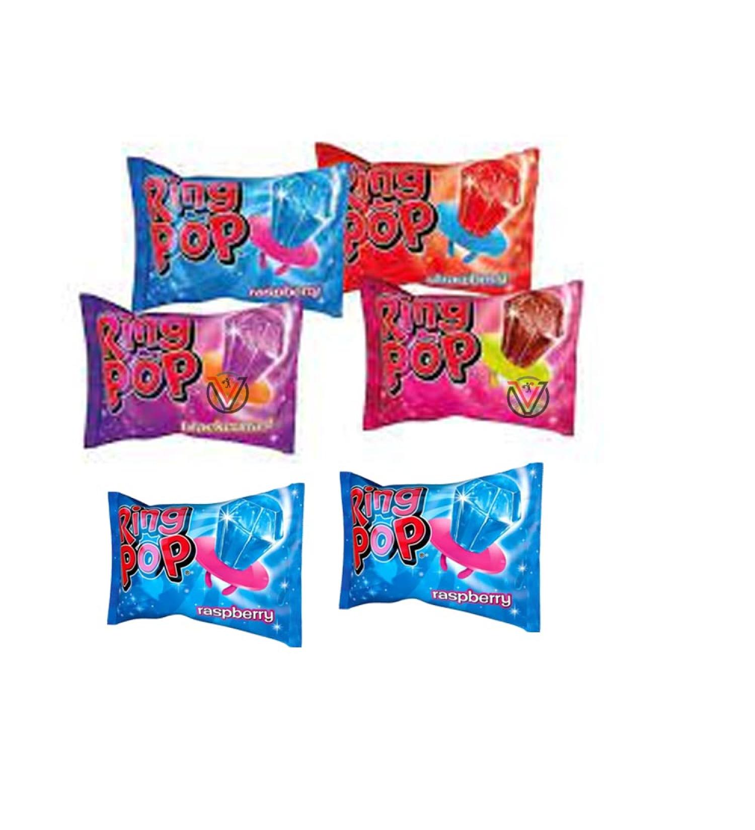 Bazooka Ring Pop Individually Wrapped Lollipop 15g | Fruit flavor hard candy ring (6)