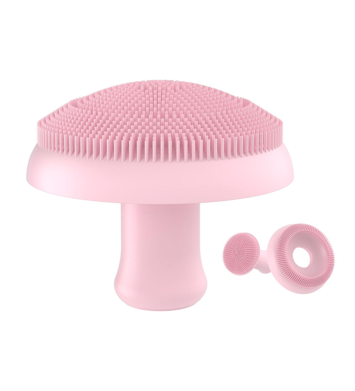 Super Soft Silicone Face Scrubber | Exfoliating Brush for Gentle Cleansing & Massage - Ideal for Men & Women - Pink - Buy Online on GoSupps.com