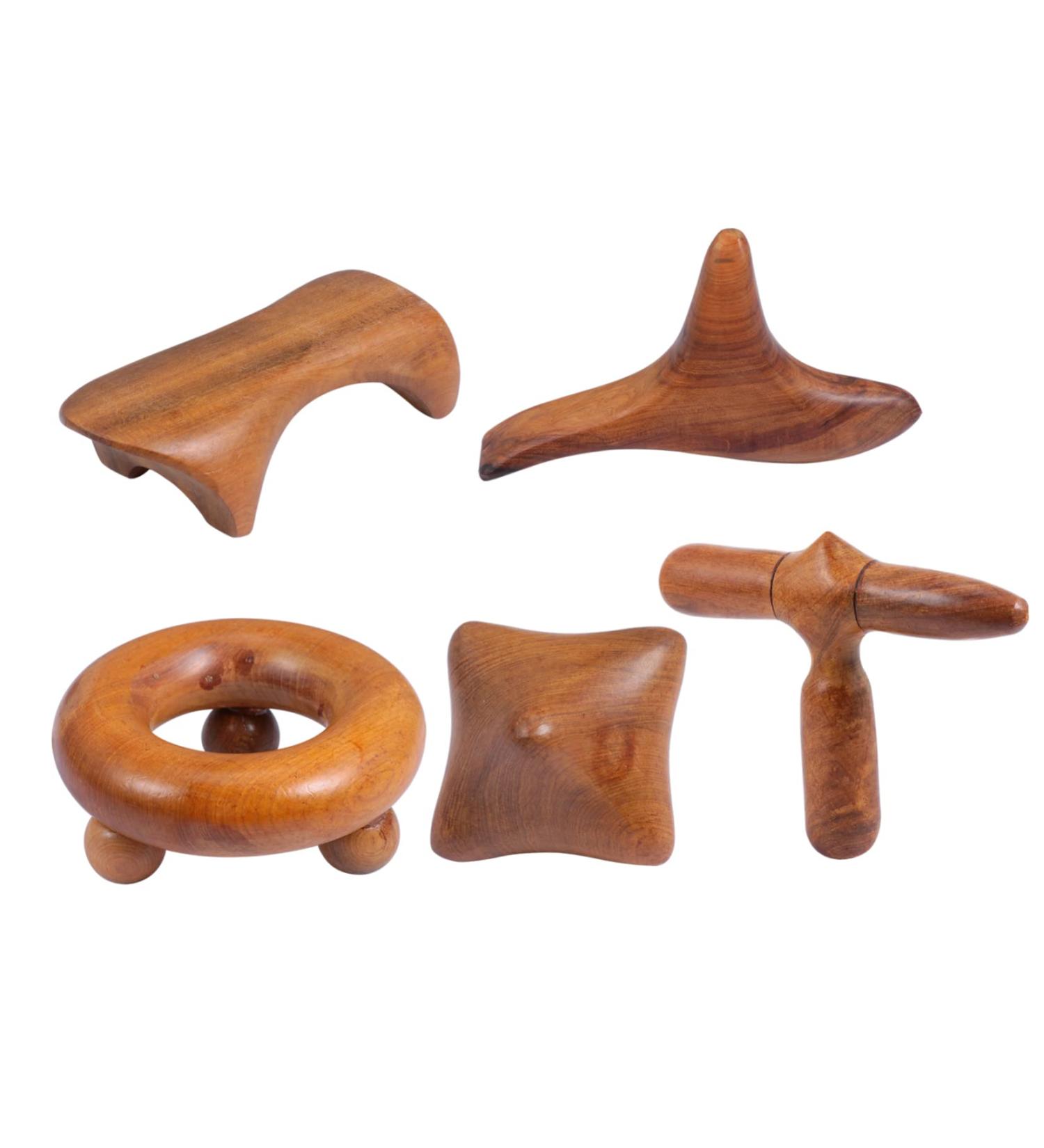 FOMIYES 15 STK Sandalwood Gua Sha Massage Set | Triangular Pillows & Foot Massagers | Neck & Health Gift for Relaxation - Buy Online on GoSupps.com