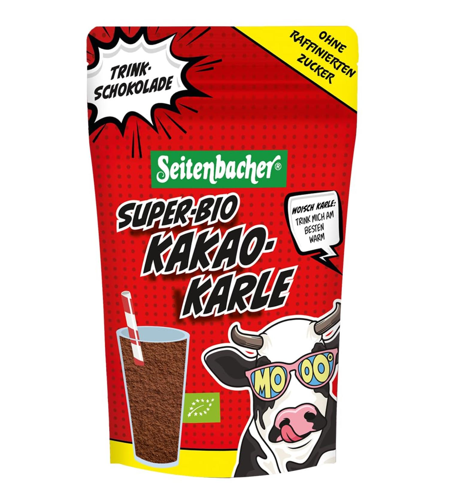 Seitenbacher Superorganic cacao karle drinking chocolate vegan 100 organic without refined sugar 1 x 300 g 1 - Buy Online on GoSupps.com
