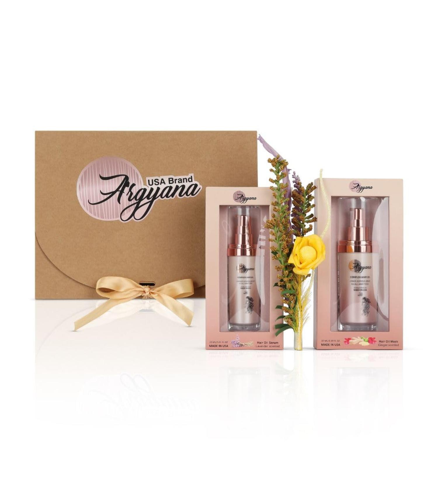 Best 2-PC Hair Care Gift Set for Hair Growth | Lavender Hair Oil Serum & Ginger Hair Oil Mask - Shop Internationally - Buy Online on GoSupps.com