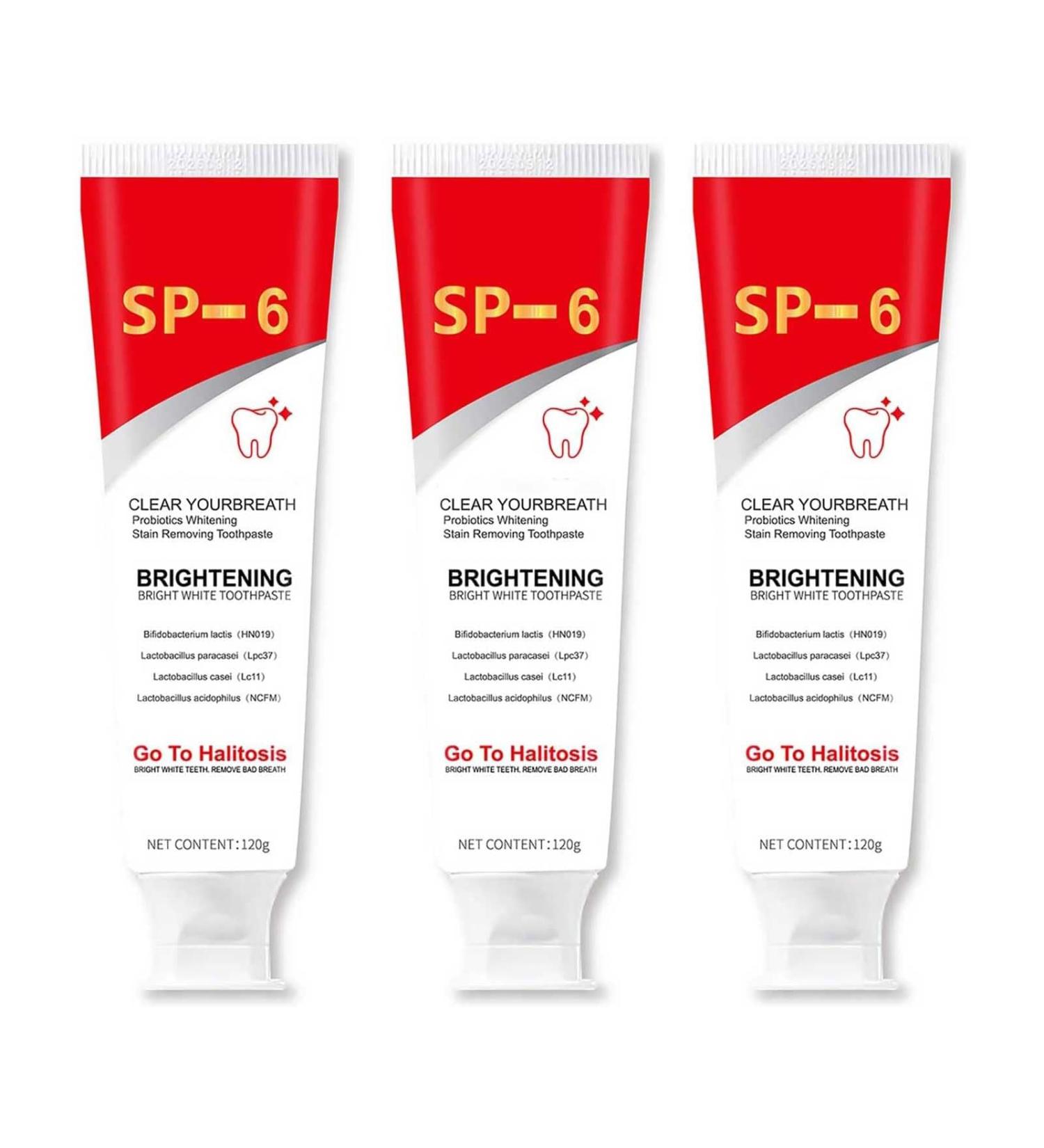 Bright White Toothpaste Sp-6 Toothpaste Ultra Whitening Deep Cleaning Care Teeth Fresh Breath (3pcs) - Buy Online on GoSupps.com
