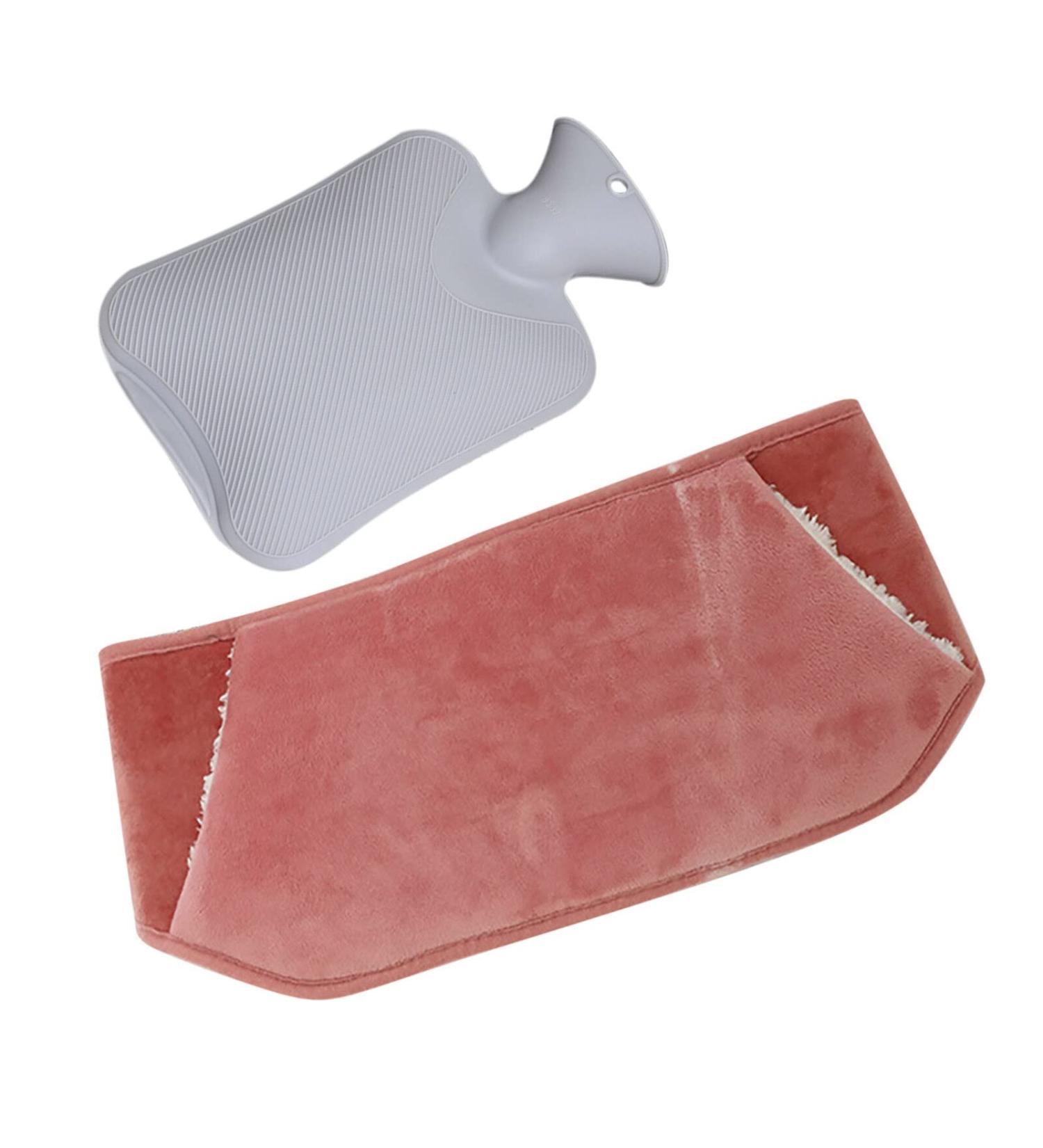 MAIES Hot Water Bottle with Plush Waist Cover | Tummy & Belly Pain Relief | Winter Warmth | International Shipping Available - Buy Online on GoSupps.com