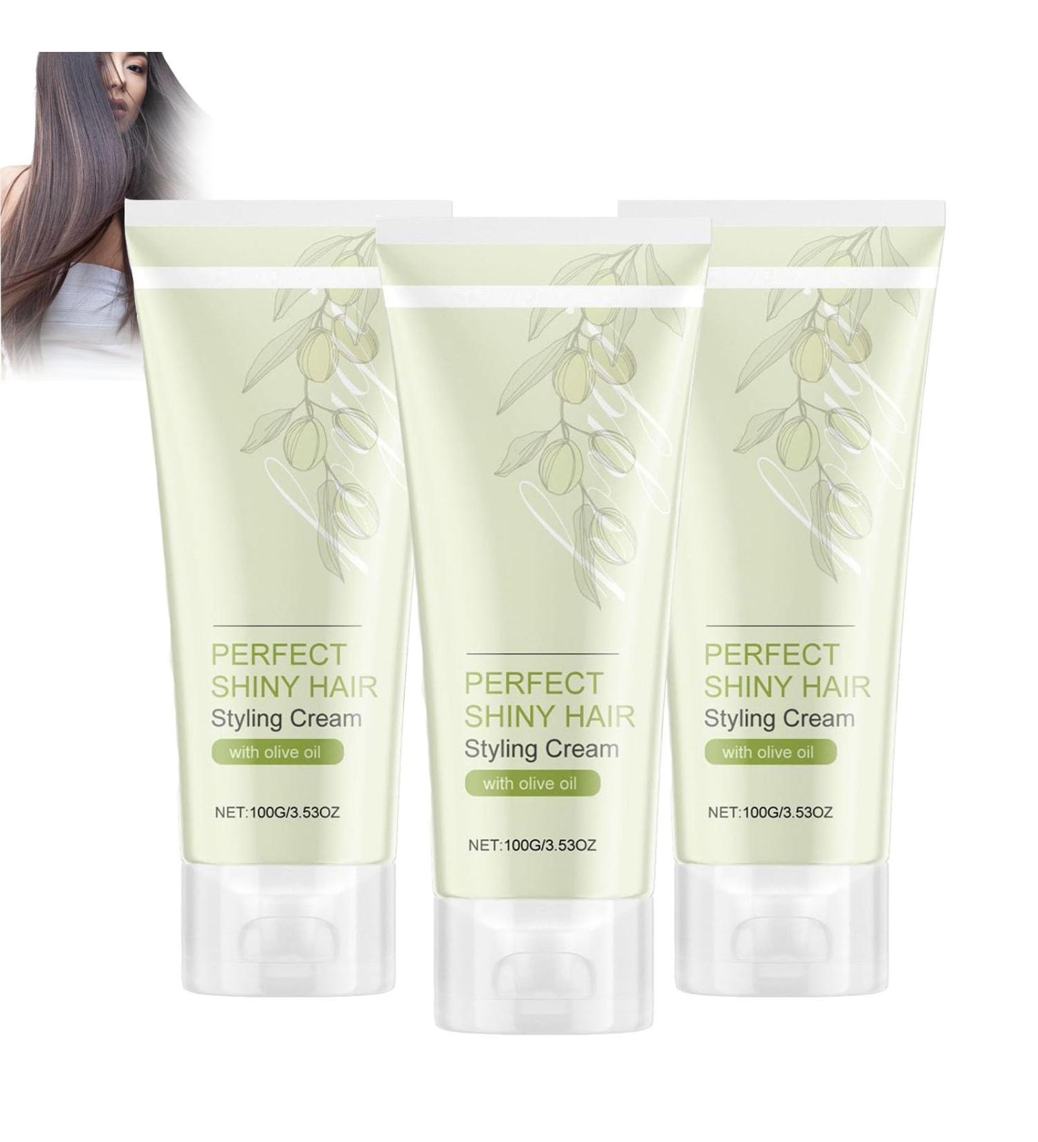 Curl Styling Cream 2024 Hair Gloss Styling Cream Styling cream for curly hair regenerates and improves frizz creating a natural look (100G 3PC) - Buy Online on GoSupps.com