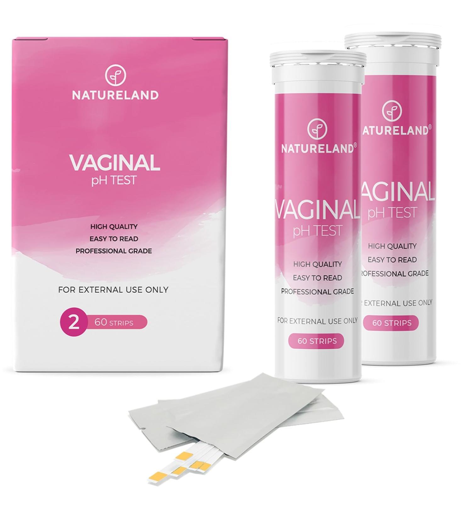 NATURELAND Feminine pH Test Strips - 120 Count Value Pack for Vaginal Health Quick & Accurate Acidity & Alkalinity Monitor - Buy Online on GoSupps.com