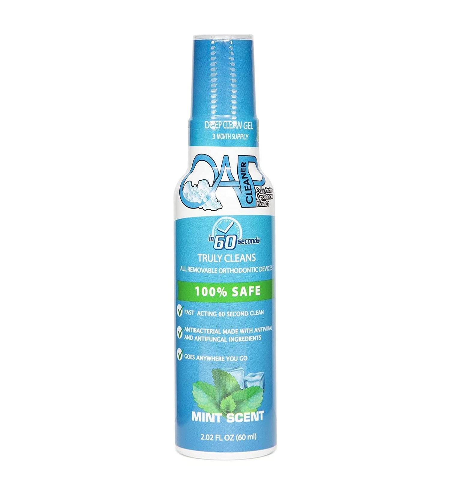 OAP Cleaner Orthodontic Cleaner | Retainer, Denture & Mouth Guard Cleanser | 60 Second Gel | Paraben & Sulfate Free - Buy Online on GoSupps.com