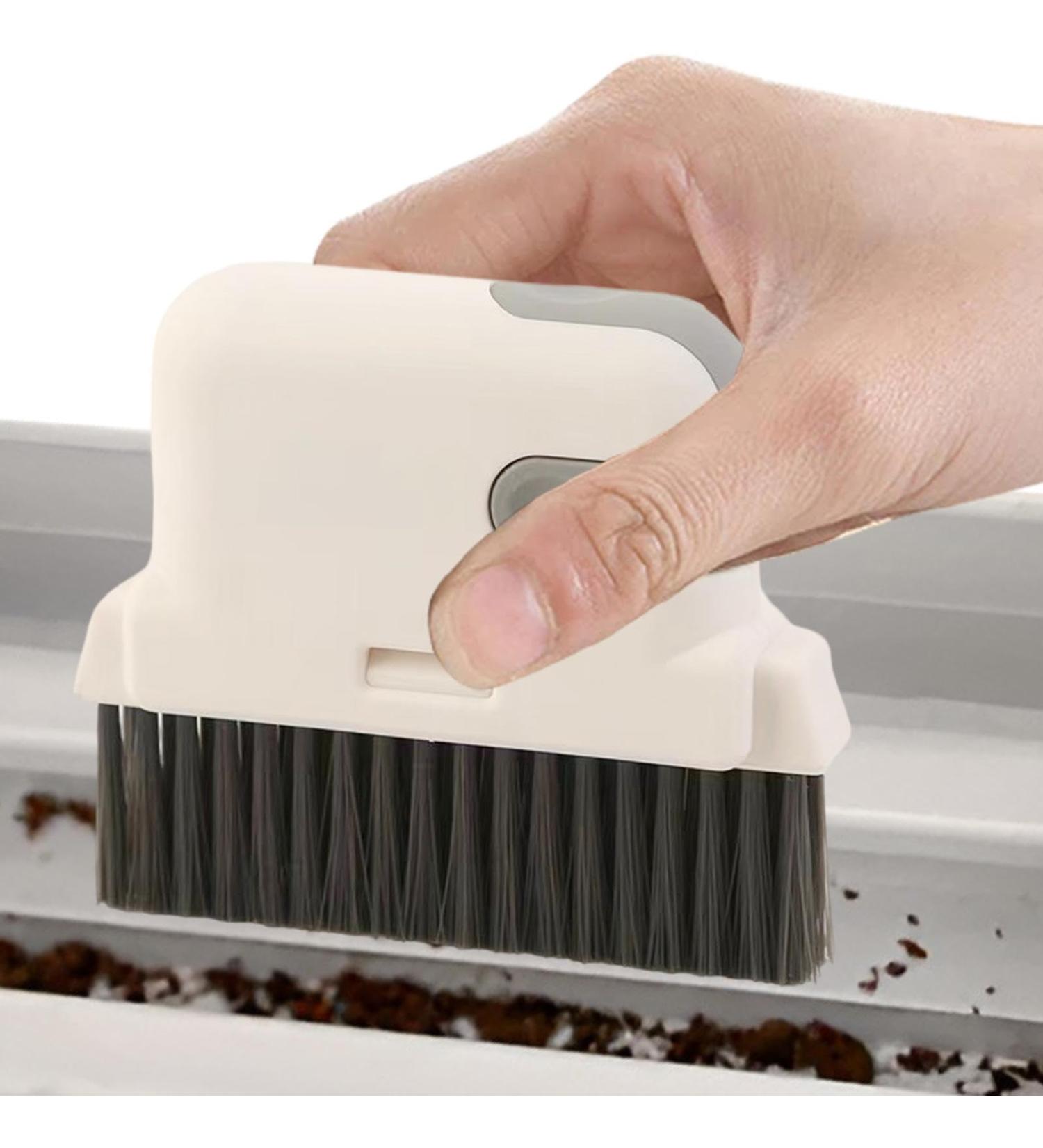 Shakven Window Groove Cleaning Brush Bathroom Tile Scrub Brush Household Dustpan Cleaning Brush Narrow Corner Cleaning Tools for Tight Spaces Grey - Buy Online on GoSupps.com