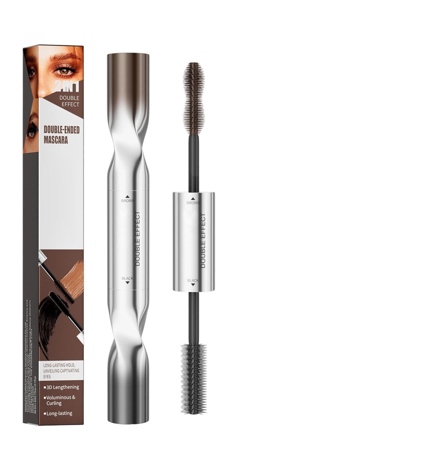 Volumizing Mascara | Double Ended Volume Eyelash Makeup Curling and Lengthening Mascara for Travel - For Day Travel Everyday Wear Celebrations Weddings Evenings Beauty - Buy Online on GoSupps.com