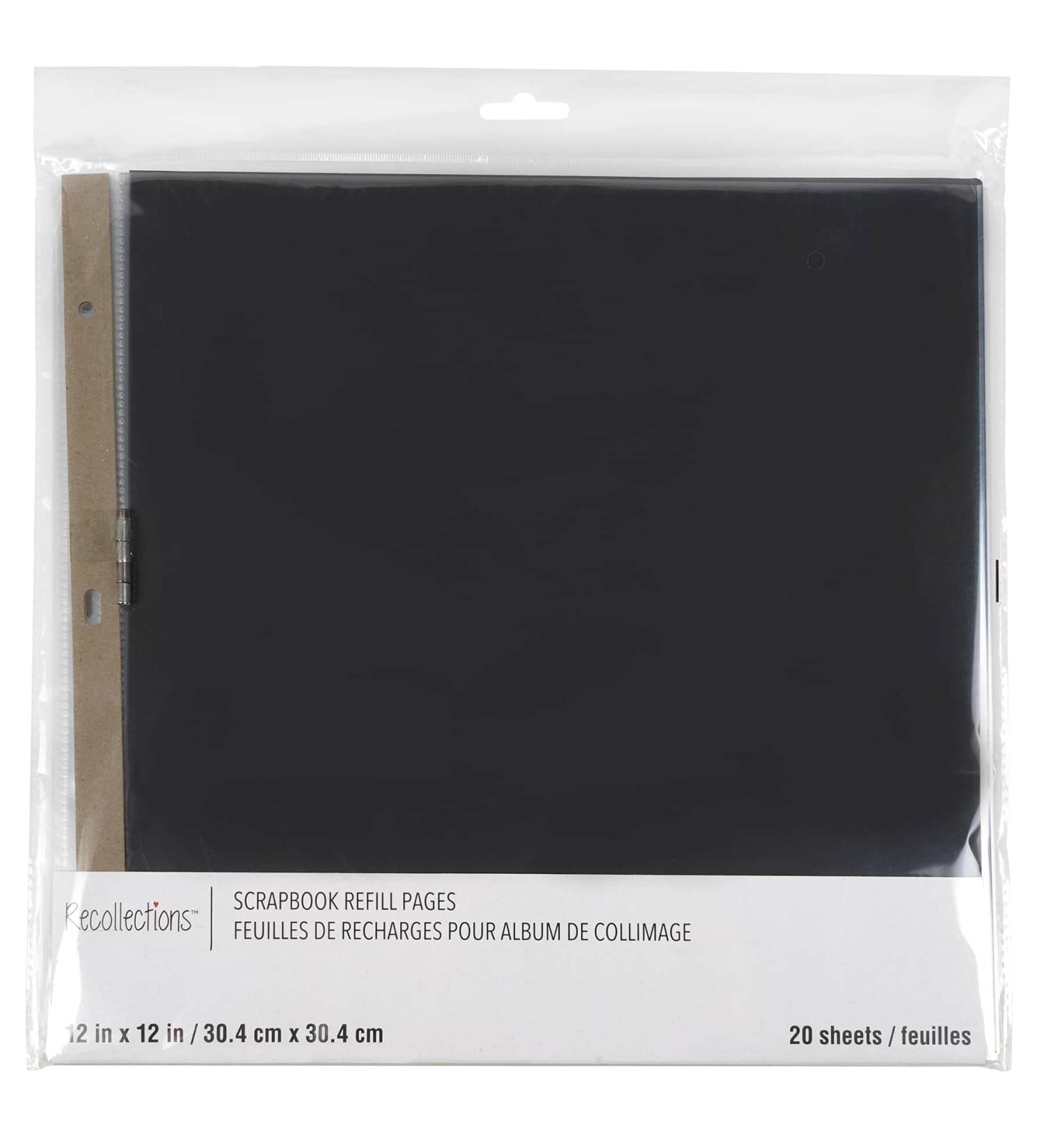 Recollections Michaels 12x12 Black Scrapbook Refill Pages - Pack of (Number) - High-Quality Inserts for Your Scrapbook - Buy Online on GoSupps.com
