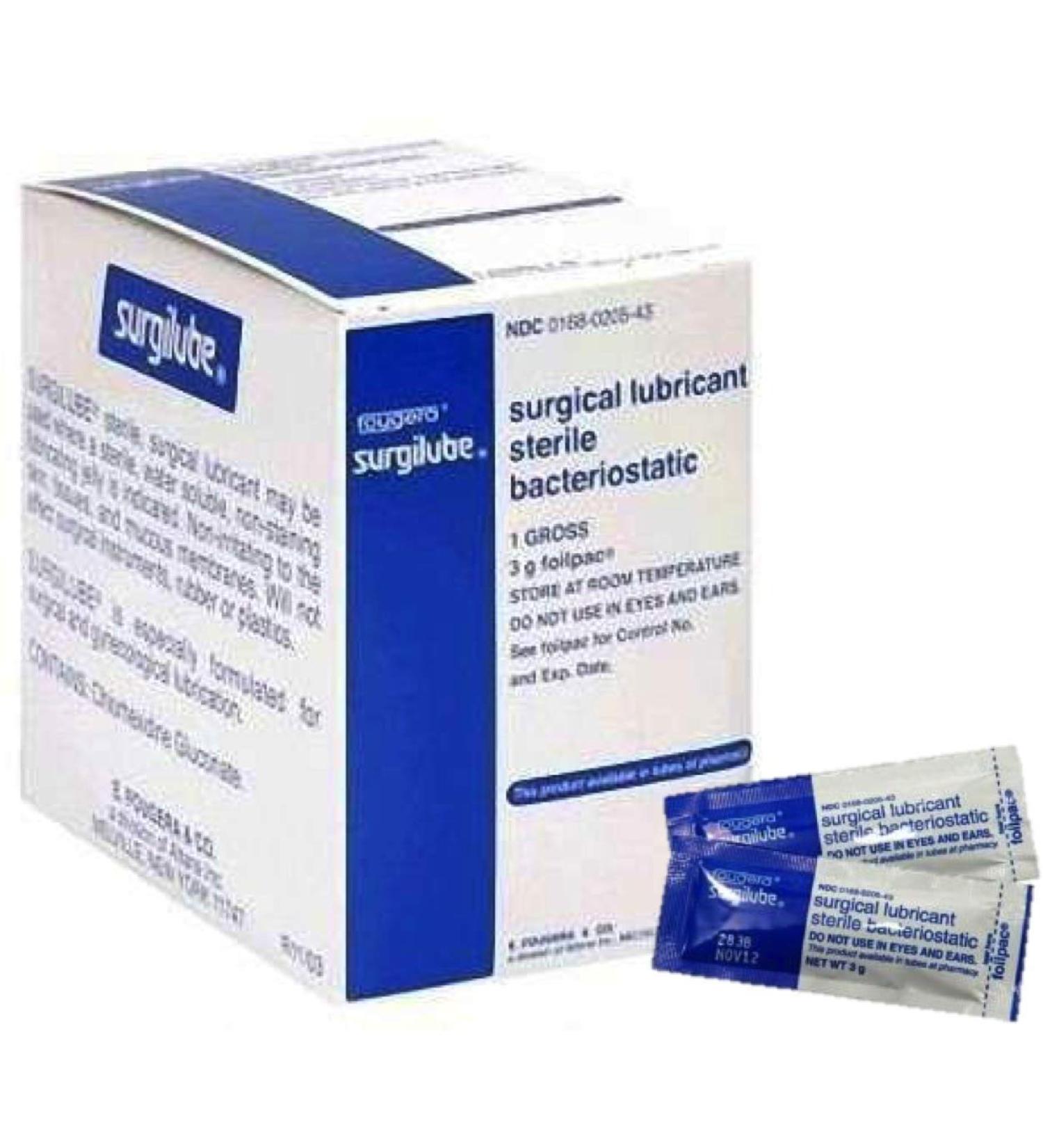 Surgilube Foilpacs (5 gm) - Box of 144 (144 per pk.)