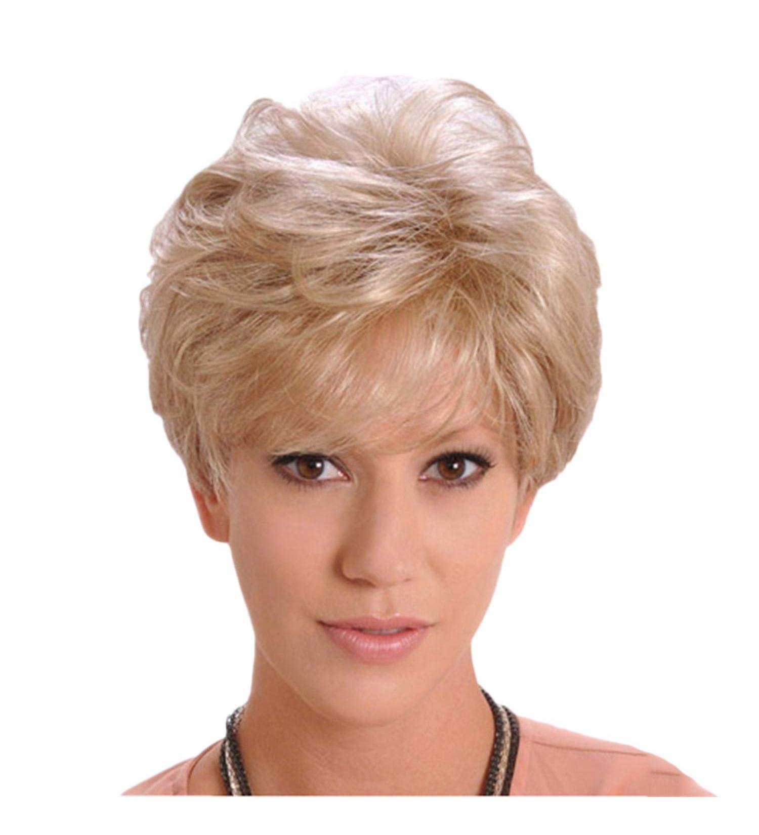 Buy Charming Real Hair Short Blond Wig for Women | Fluffy Pixie Cut Wig | Jier Gold - One Size - Buy Online on GoSupps.com