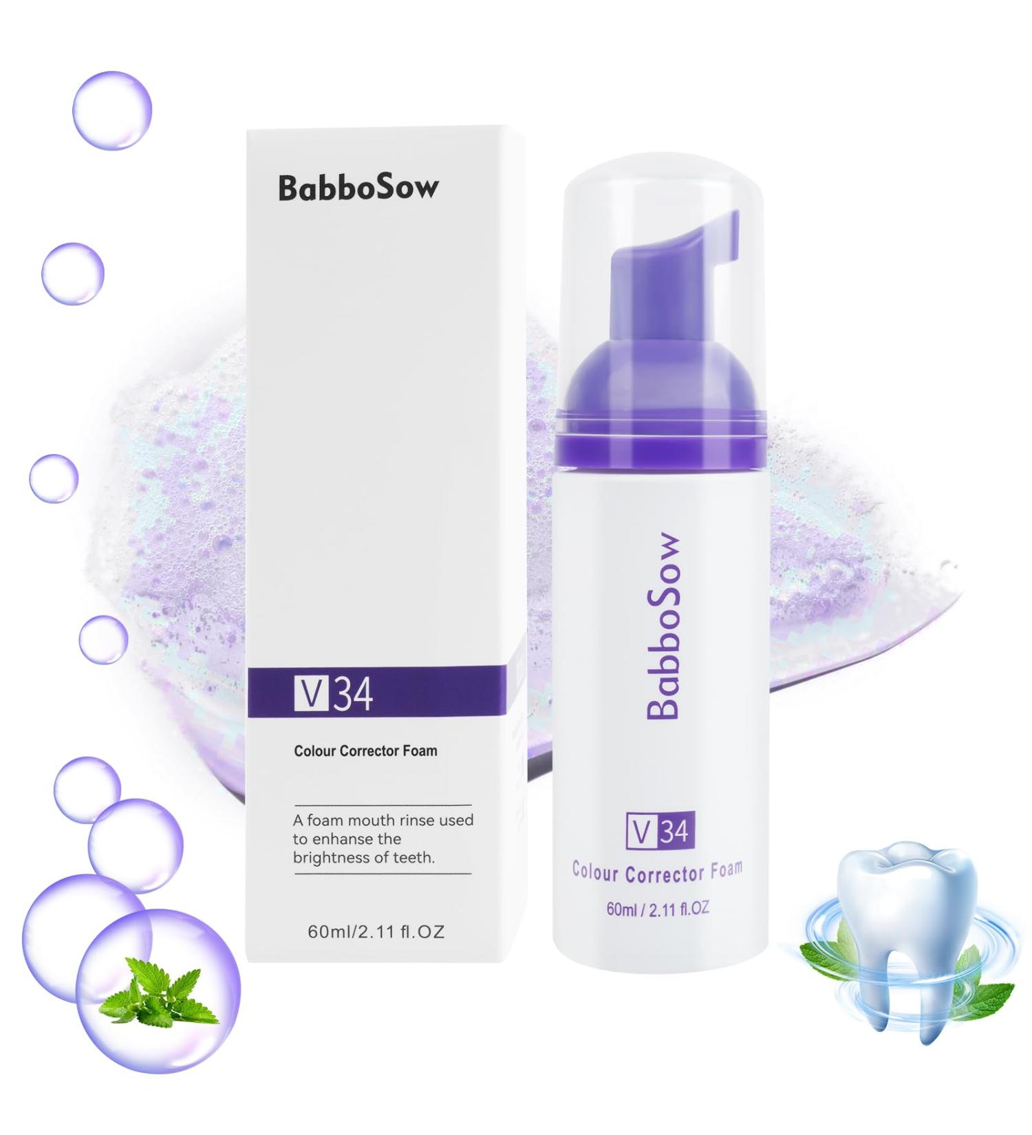 ACWOO Purple Tooth Whitening Toothpaste Teeth Cleaning Toothpaste Foam Toothpaste Stain Removing Tooth Purple Tooth Whitening Toothpaste for Sensitive Teeth and Yellow Teeth Clean 60ml Mousse Type - Buy Online on GoSupps.com