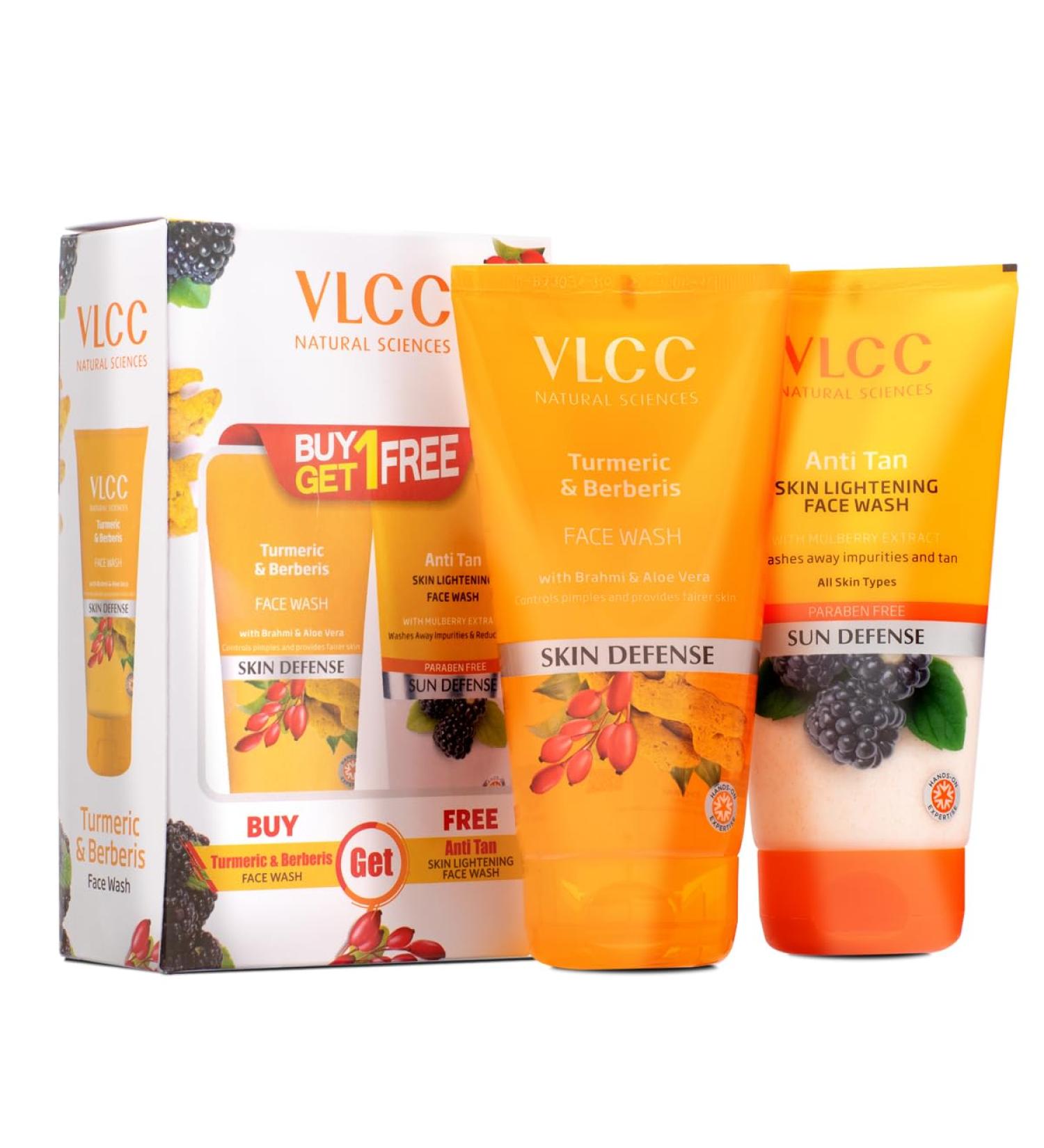 Turmeric & Berberis Face Wash Combo Pack of 2 - Brighten & Refresh Your Skin | 150 ml - Buy Online on GoSupps.com