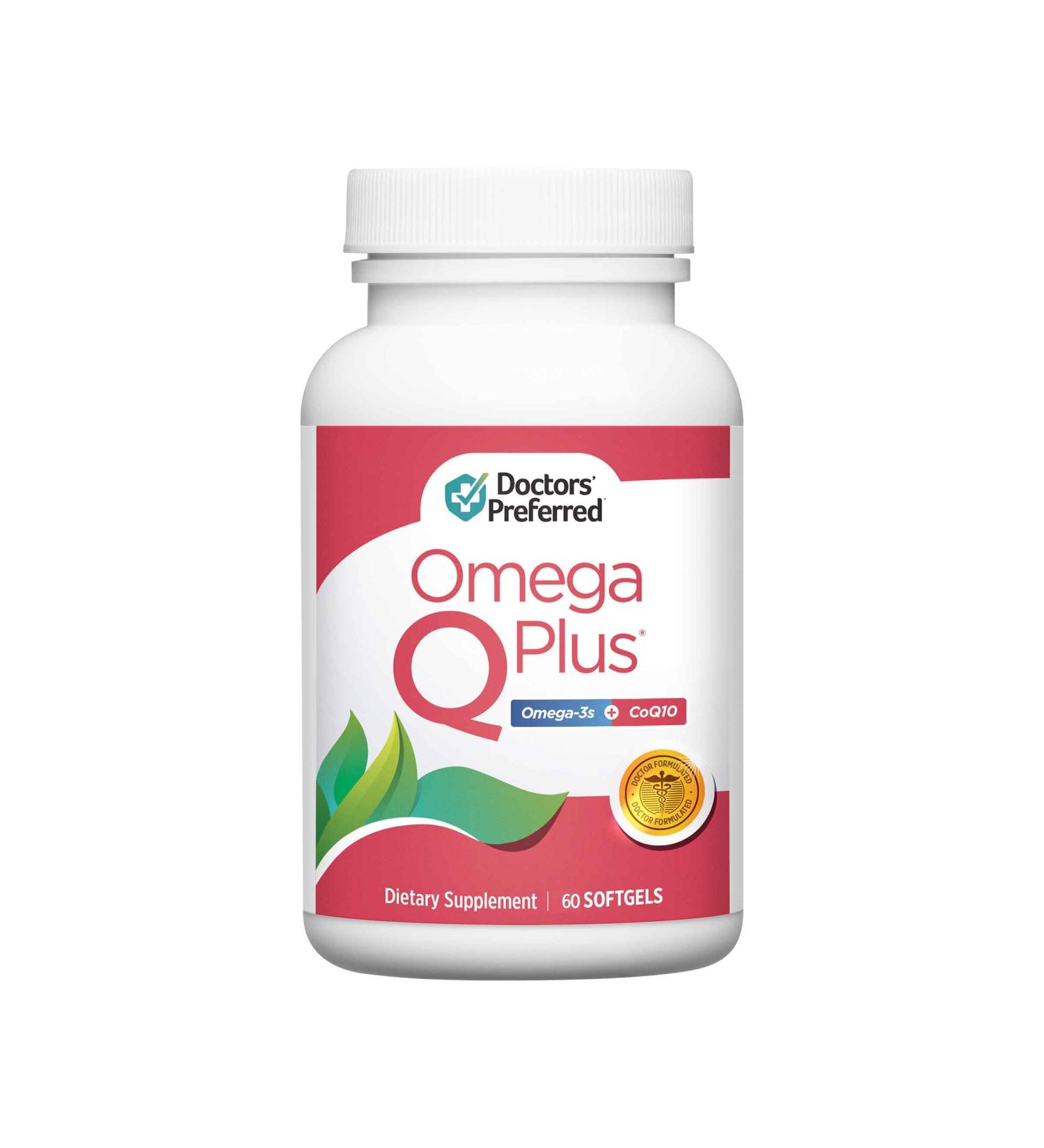 Doctors Preferred Omega Q Plus - Omega-3 & CoQ10 Supplement for Heart Health - 60 Softgels - Antioxidant Power & Everyday Support - Buy Online on GoSupps.com