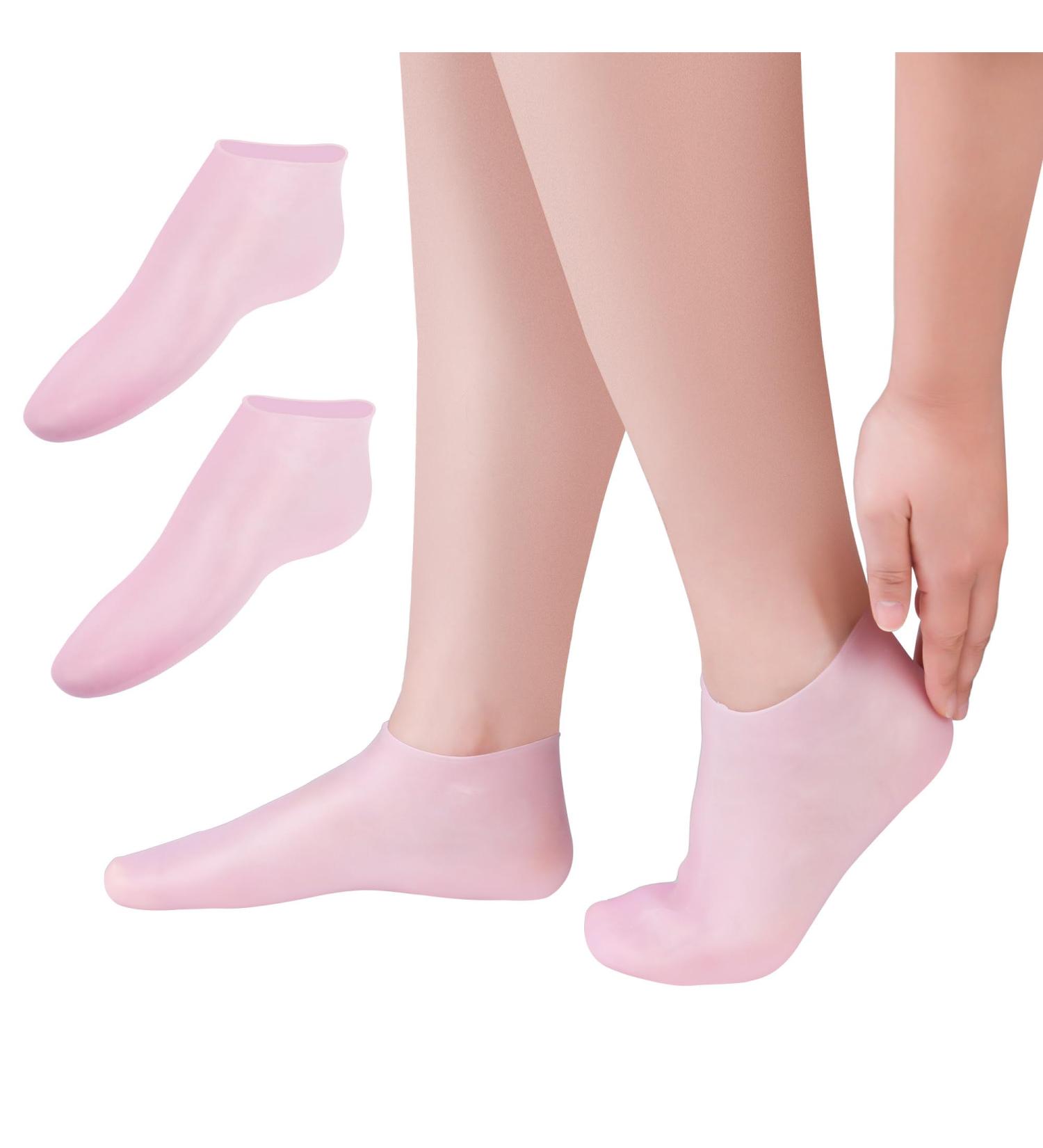 Hydrating Foot Peel Mask for Soft, Smooth Feet - Moisturizing Gel Socks for Cracked Heels - XL Size for Men and Women - Buy Online on GoSupps.com
