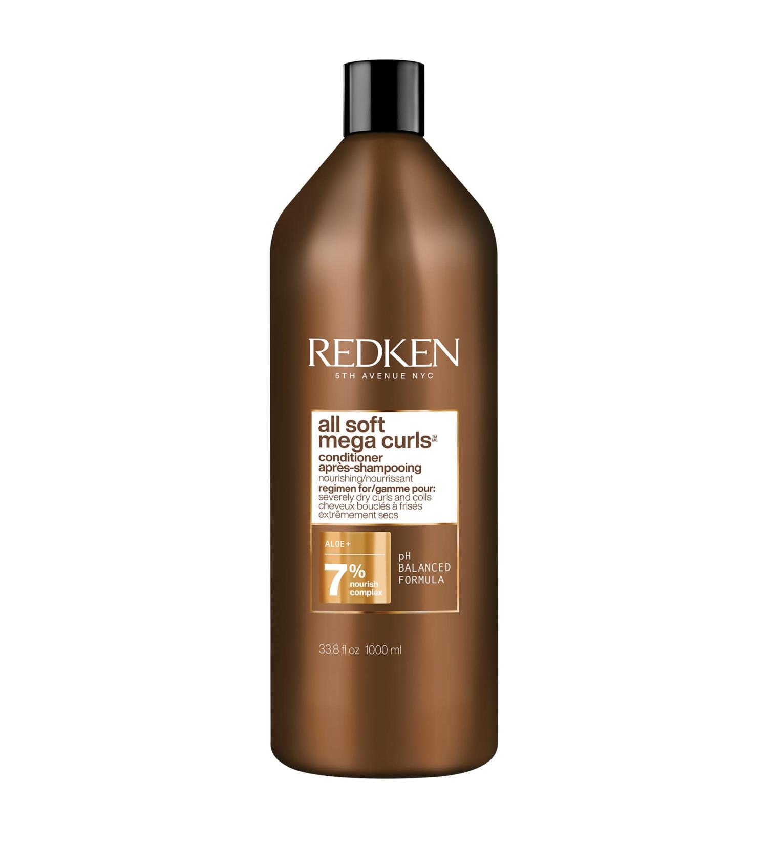 Redken All Soft Mega Curls Conditioner 33.8 Fl Oz - Nourishing Formula for Extremely Dry, Curly & Coily Hair with Aloe Vera - Buy Online on GoSupps.com