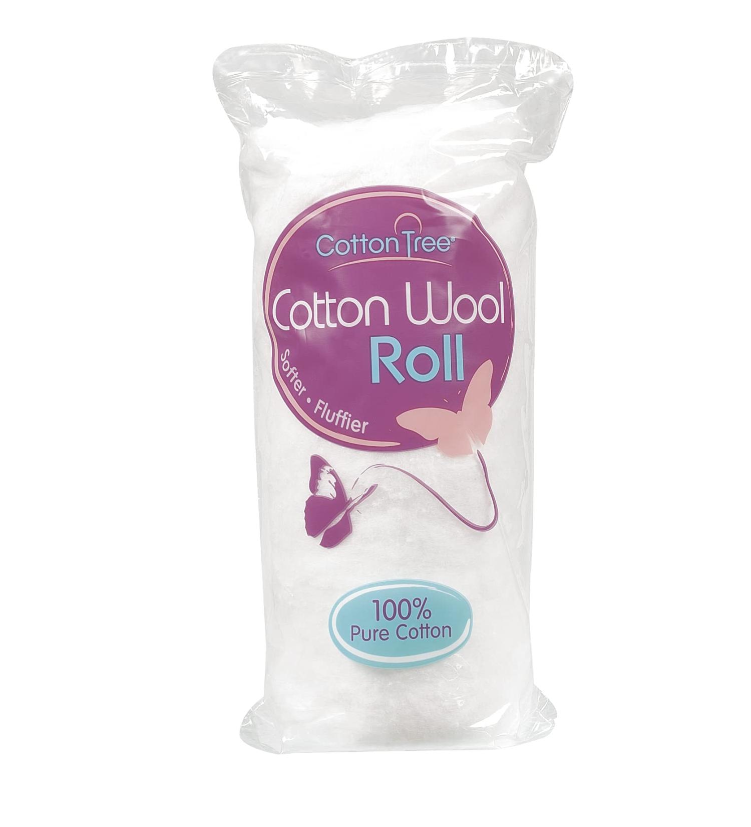 Cotton Tree 100% Pure Cotton Super Soft Large Roll 100g - White - Buy Online on GoSupps.com