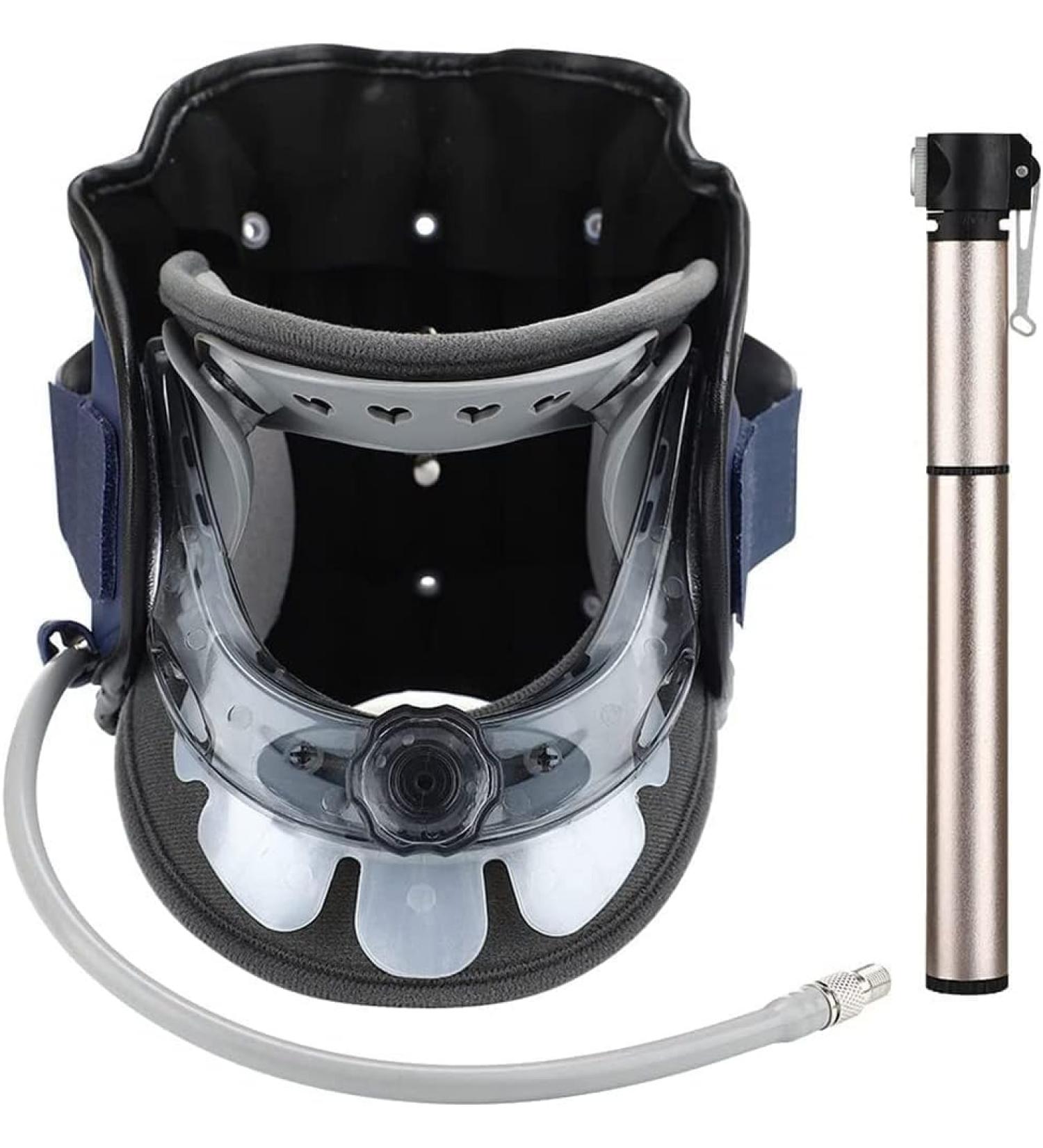 Ininosnp Cervical Neck Traction Device - Adjustable Neck Support for Pain Relief | Blu Color - Buy Online on GoSupps.com