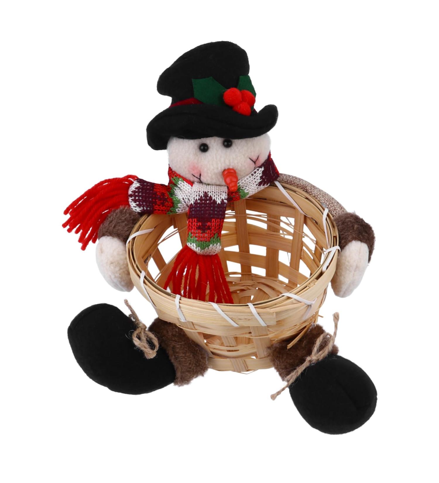 STOBAZA Decoration Lovely Desktop Home Container Adornment Basket for Decor Candy Tabletop Christmas Brown 17X17CM - Buy Online on GoSupps.com