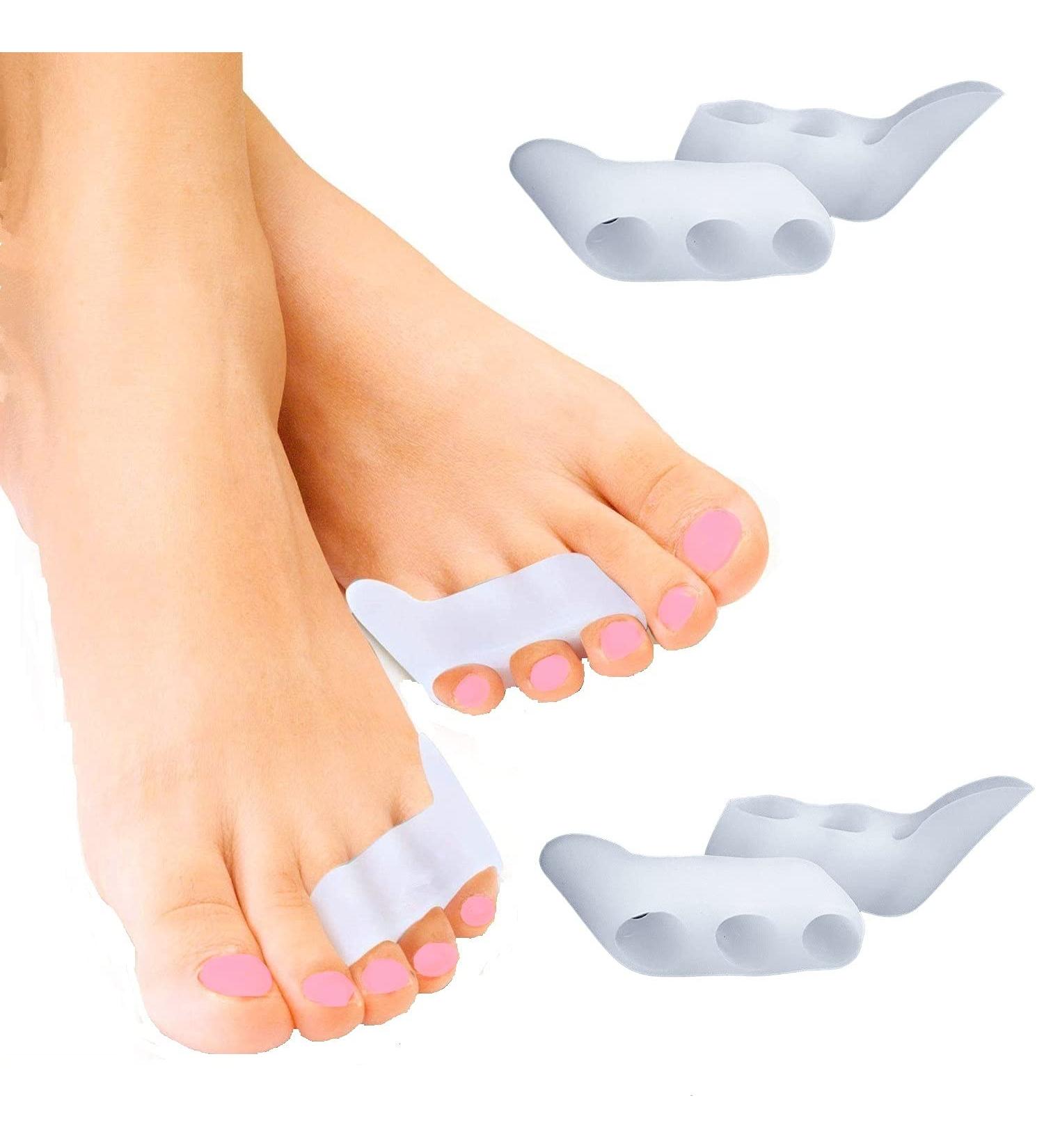 4-Piece Toe Extensor & Hallux Valgus Toe Spreader - Silicone Toe Separator for Overlapping Toes & Bale Protection - Buy Online on GoSupps.com