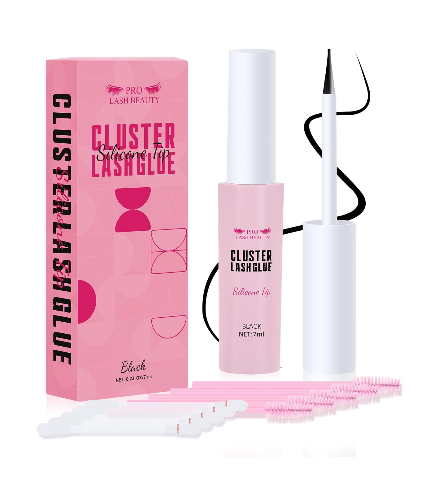 Cluster Lash Glue 7ml Black - DIY Eyelash Extension Adhesive for Super Strong Hold, Waterproof, Latex-Free - Buy Online on GoSupps.com