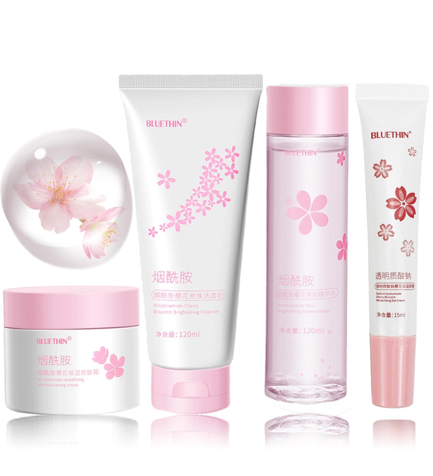 Skin Care For Teenage Girls Sakura Skin Care Sets & Kits - Cleanser Face Serum Eye Cream Face Cream Pamper Sets For Women Gifts Skin Care Sets & Kits - Buy Online on GoSupps.com
