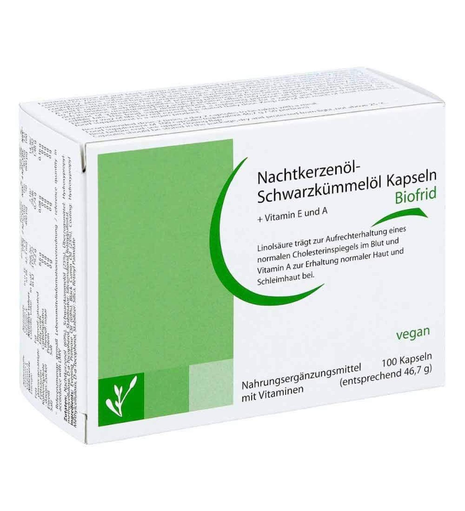 Buy Evening Primrose Oil & Black Cumin Oil Capsules | Organic Biofrid | International Shipping Available - Buy Online on GoSupps.com