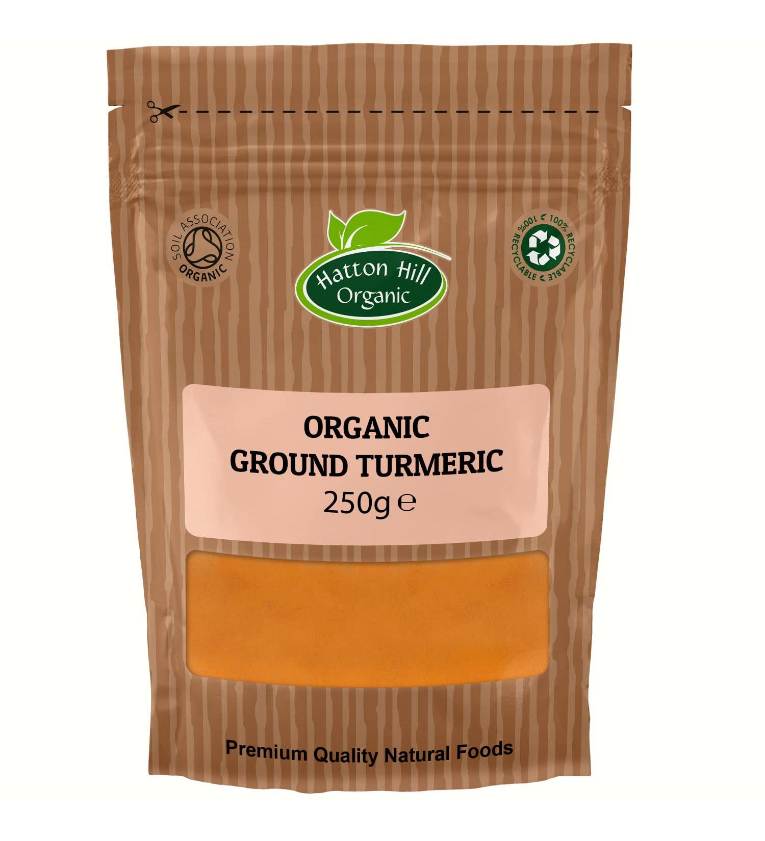 Organic Turmeric Powder 250g - Hatton Hill Organic | Free UK Delivery - Buy Online on GoSupps.com