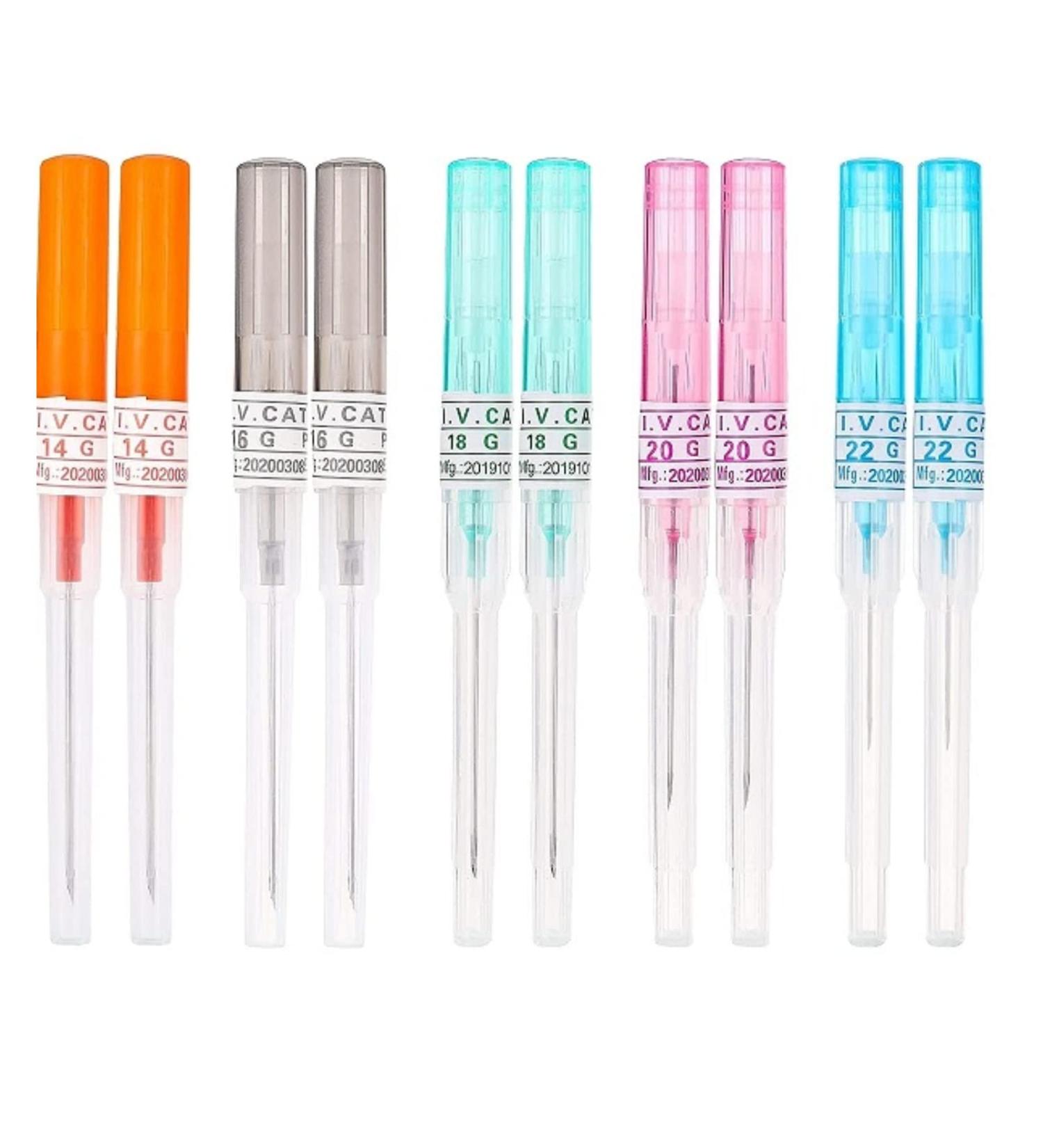10PCS Mixed Catheter Piercing Needles Set - Stainless Steel Disposable Piercing Needles for Belly, Navel, Lip, Eyebrow, Earrings - 14G, 16G, 18G, 20G, 22G - Buy Online on GoSupps.com