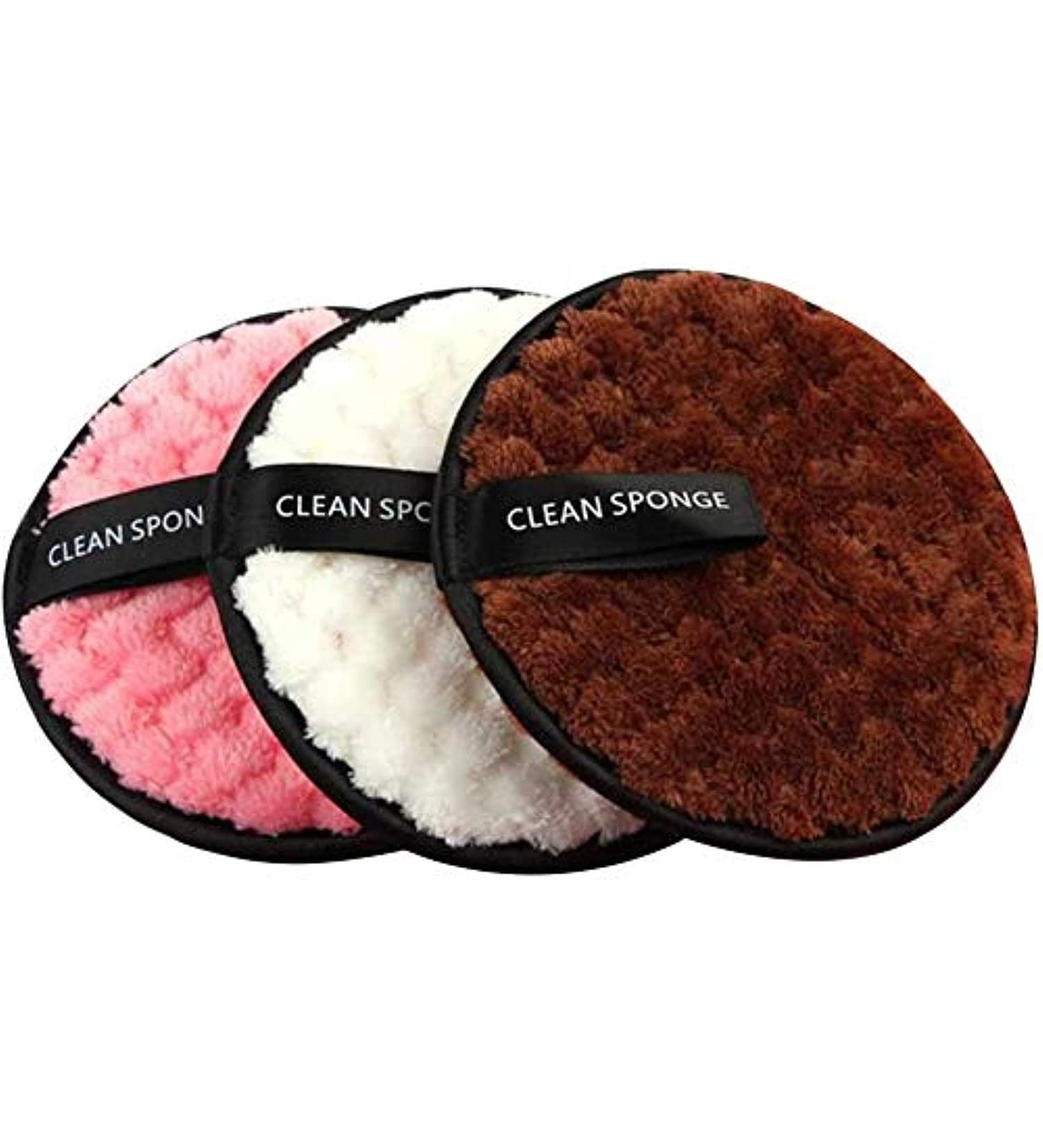 Reusable Make-Up Remover Cloths - 3 Pack Soft Microfiber Washable Pads | Chemical-Free Facial Cleaning with Just Water - Buy Online on GoSupps.com