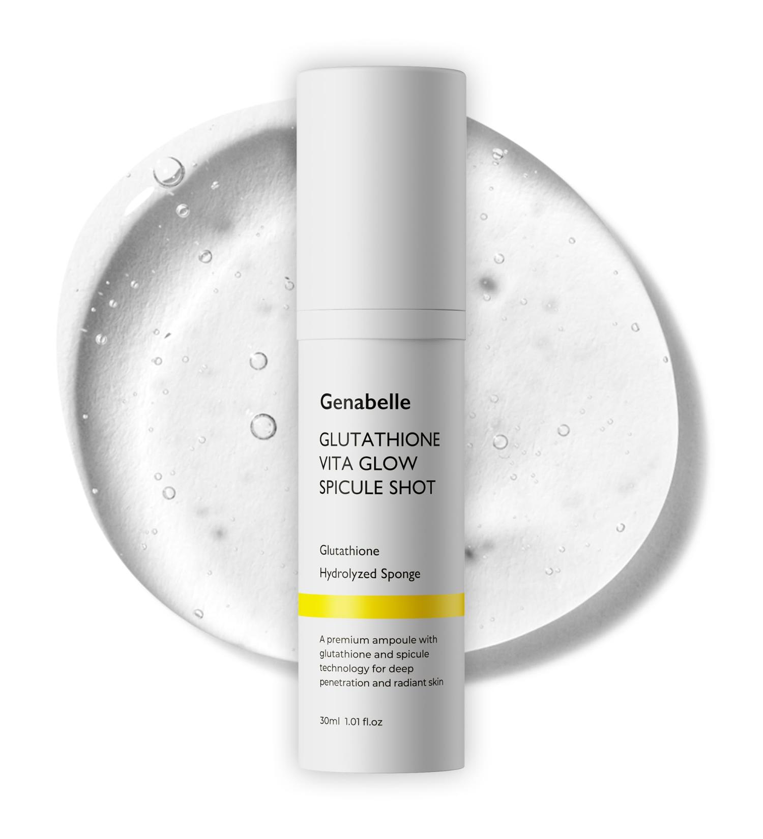 Genabelle Glutathione Vita Glow Spicule Shot 2 000 ppm Glutathione Microneedling Effect with Spicules Boosted Vitamin C Clinically Proven Radiance-Enhancing & Skin Tone Enhancer - Buy Online on GoSupps.com