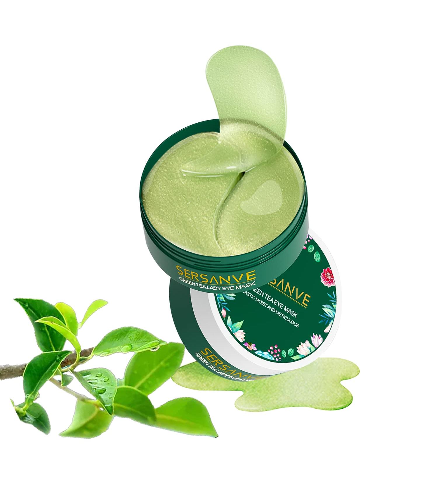 SERSANVE Green Tea Extract Under Eye Mask - 30 pairs | Anti-Aging, Firming, Moisturizing | Dark Circles, Wrinkles, Fine Lines Treatment - Buy Online on GoSupps.com