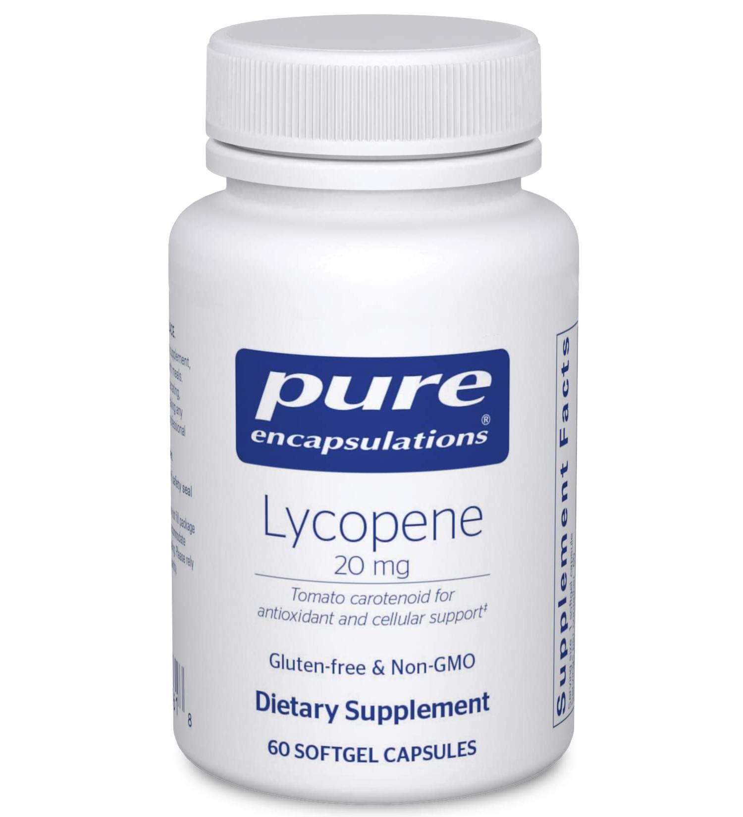 Pure Encapsulations Lycopene 20mg | Cellular & Macular Support | 60 Softgels - Buy Online on GoSupps.com