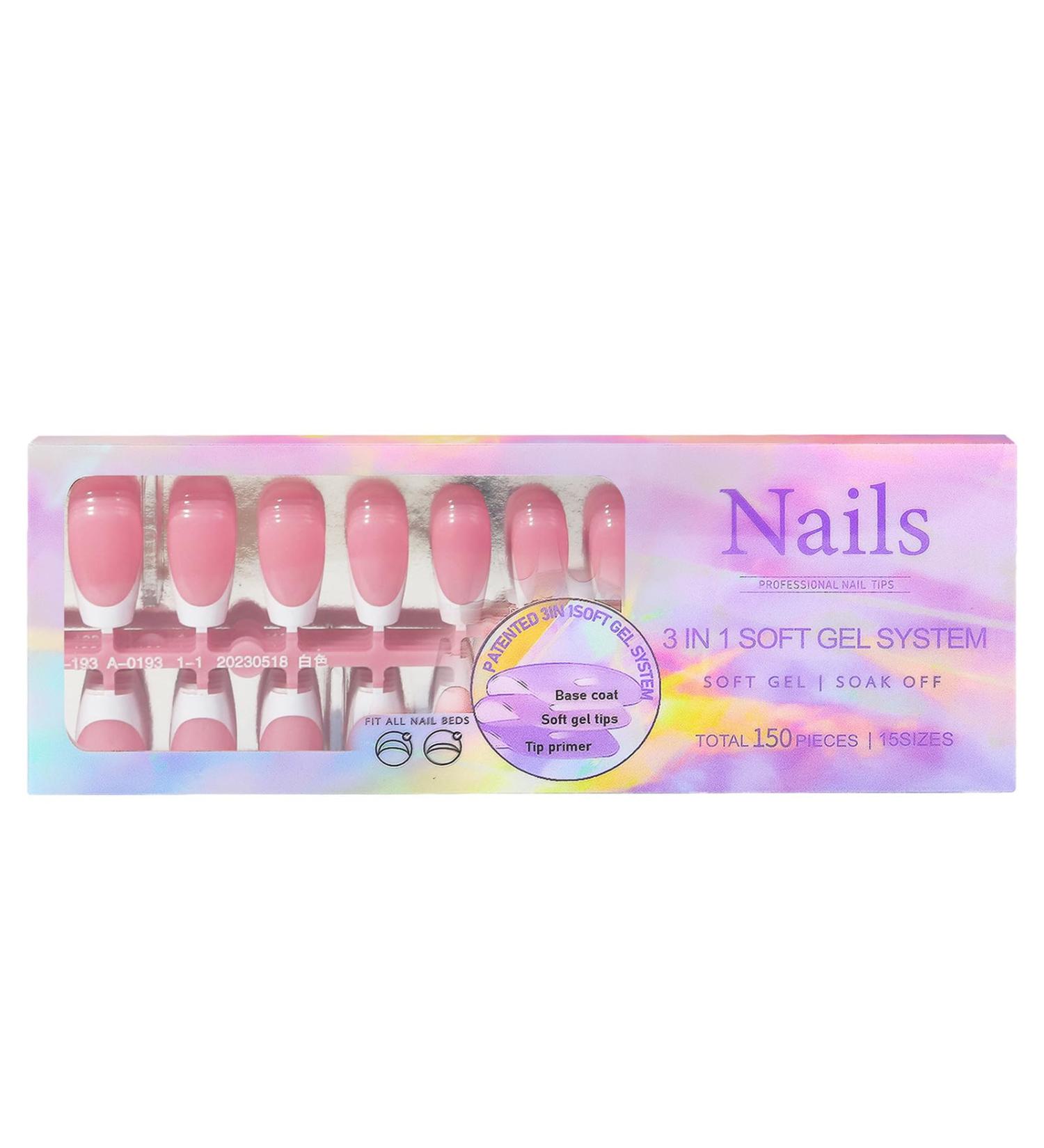 Daily Press on False Nails | Stylish Press On French Detachable False Nails | Beauty Products for Home Wedding Dating Gathering Traveling Littryee 02 - Buy Online on GoSupps.com