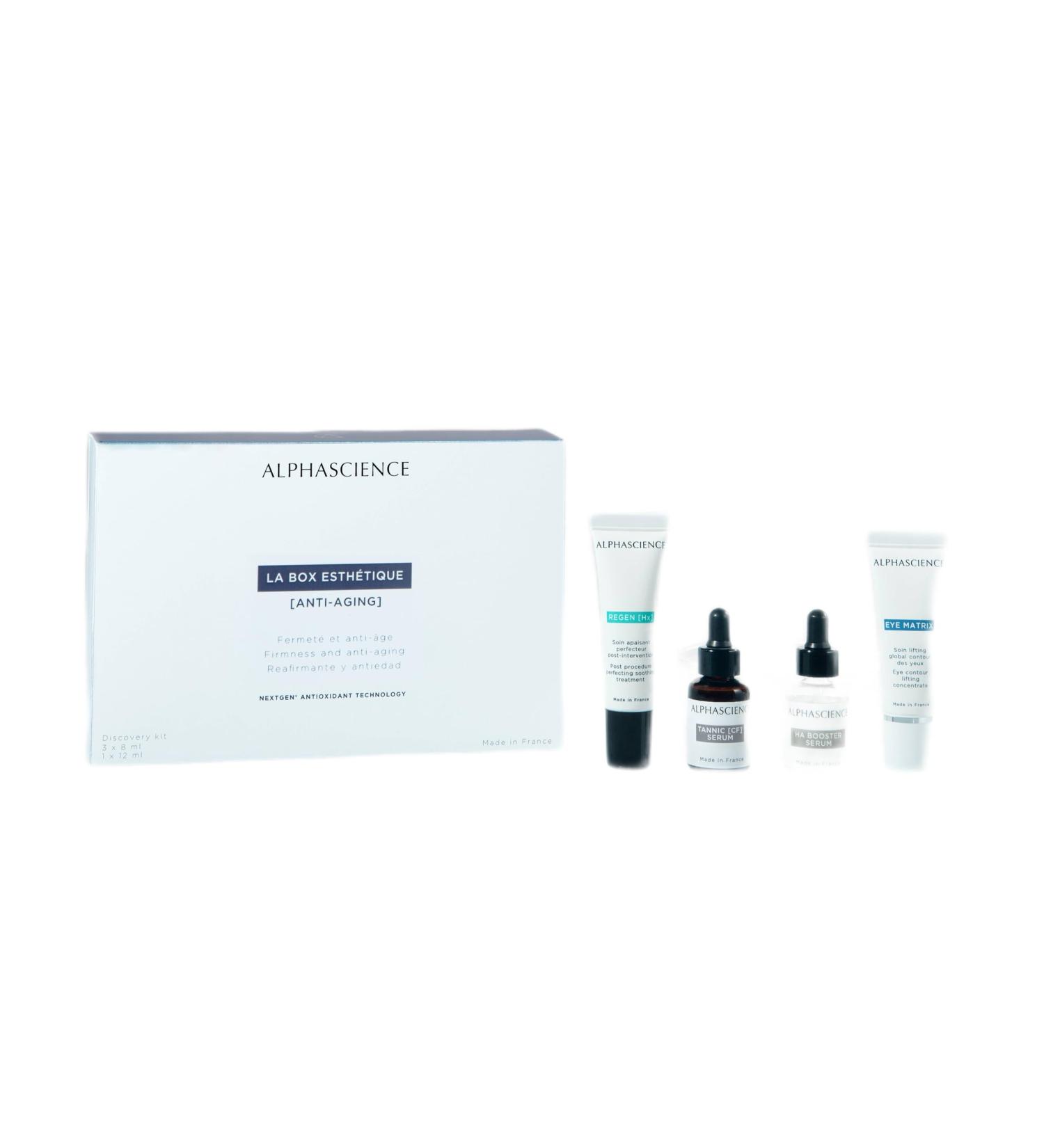 ALPHASCIENCE La Box Esthetique Discovery Kit - Anti-Aging TANNIC Serum HA Booster Eye Matrix & Regen - Reduces Wrinkles & Fine Lines Moisturizing & Soothing - International Shipping Available - Buy Online on GoSupps.com